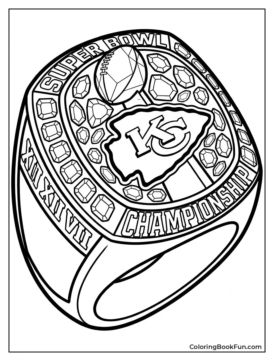 Super Bowl Ring with Gems