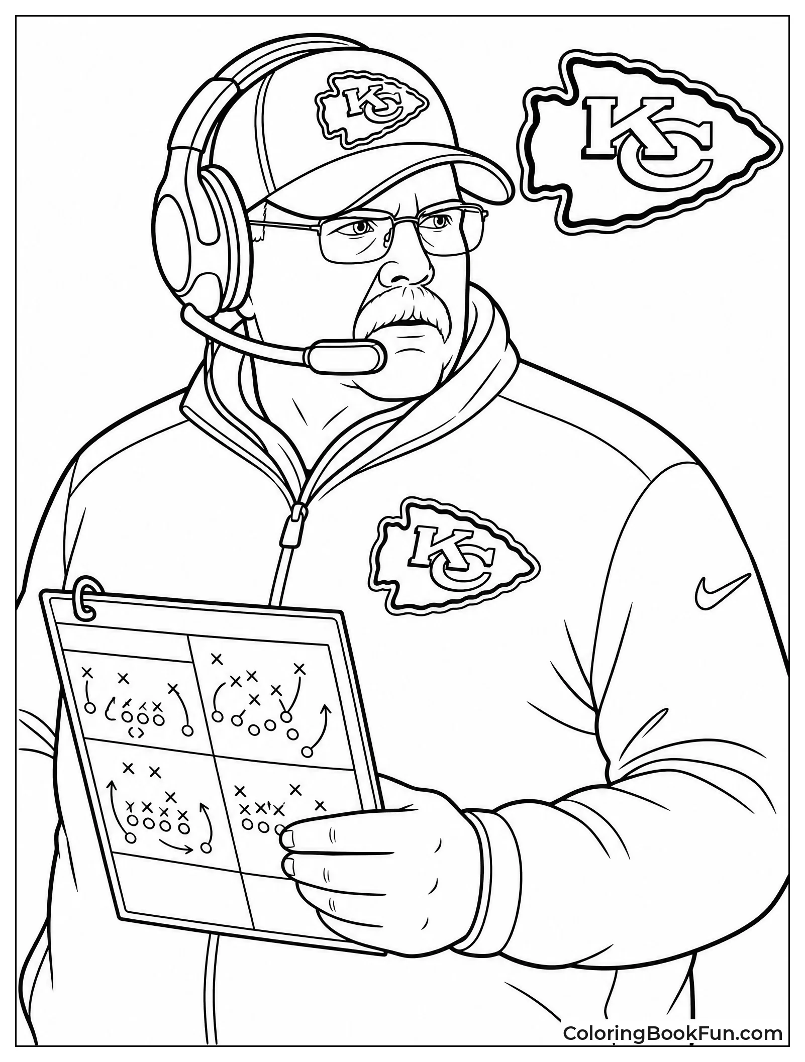 Coach Watches Game from Sideline