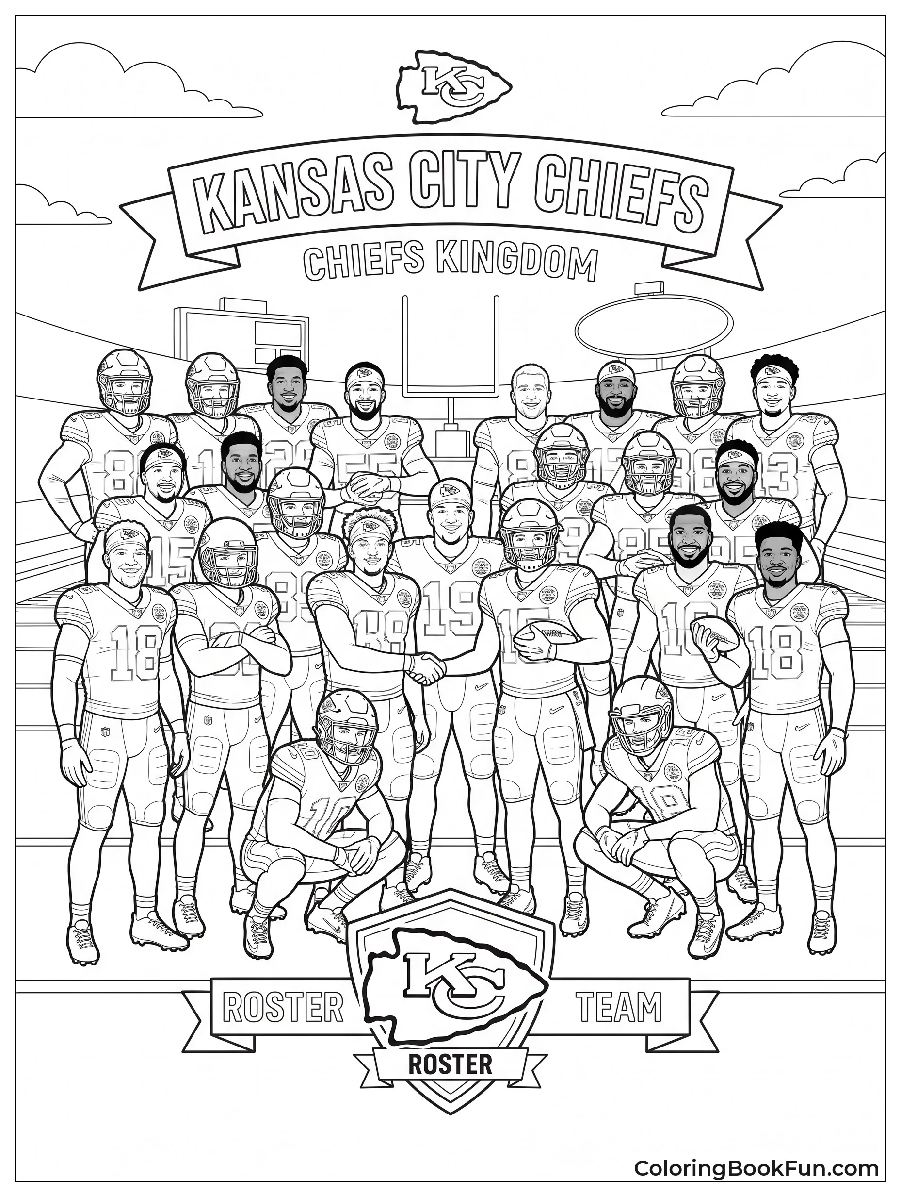 Entire Chiefs Team on Field