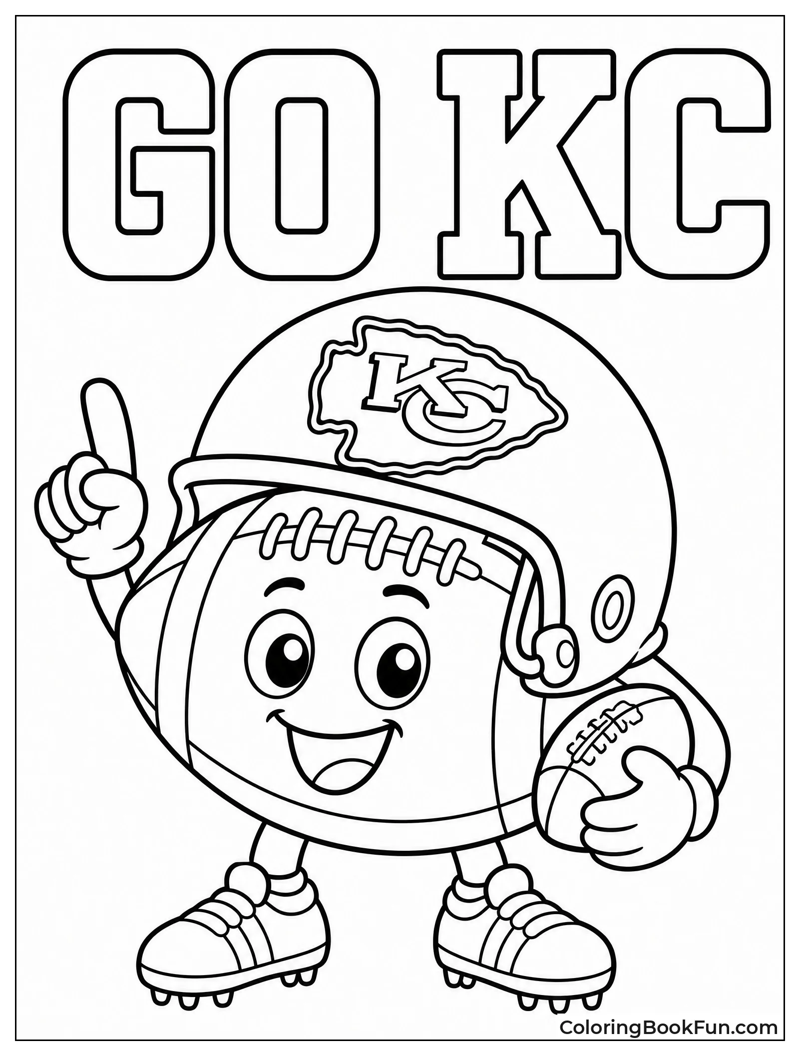 Cute Football with Tiny Helmet