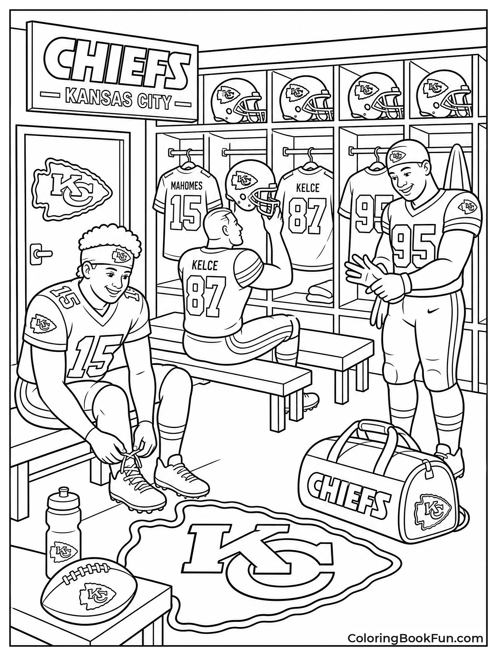Players Prepare in Locker Room