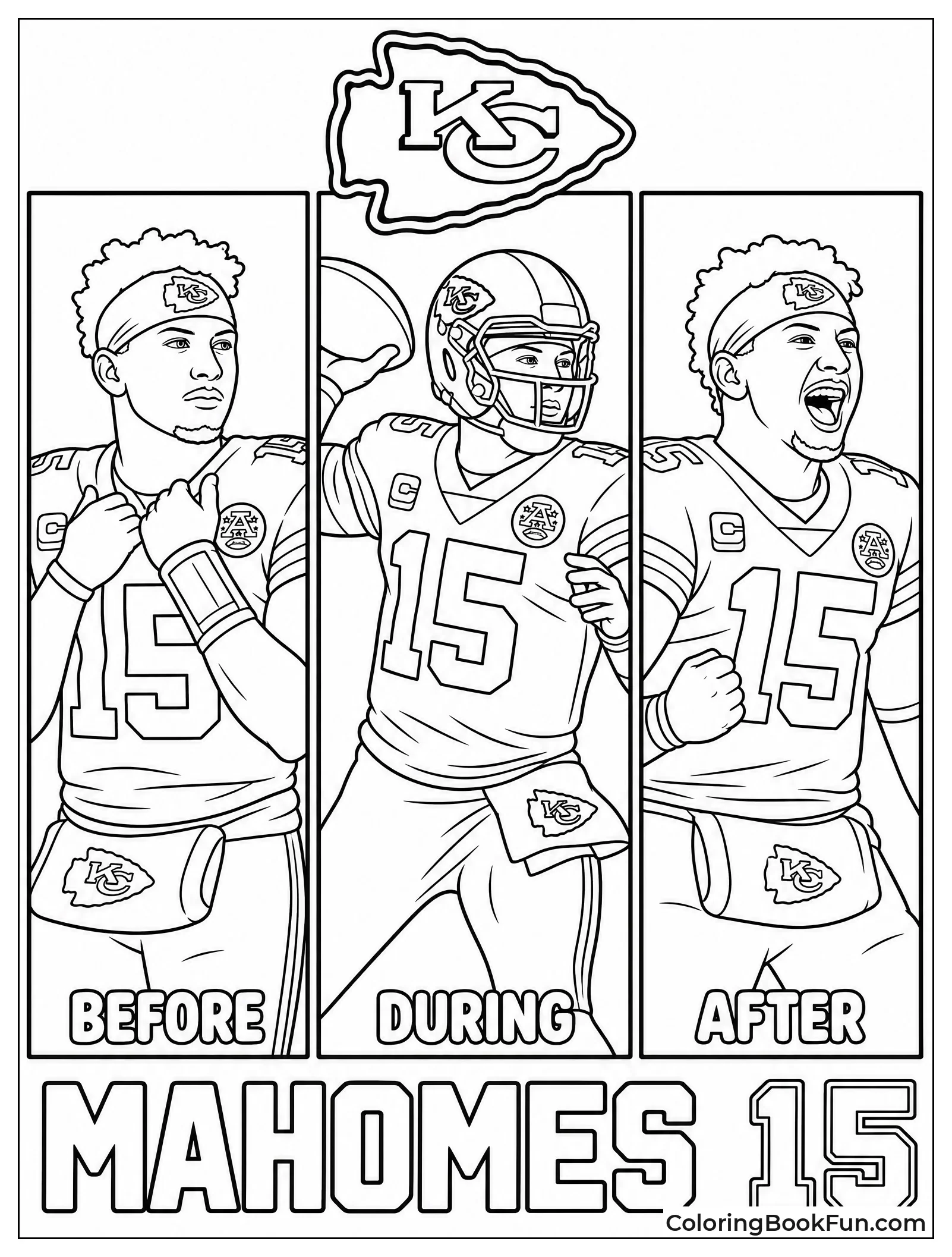 Three Panels of Mahomes Play