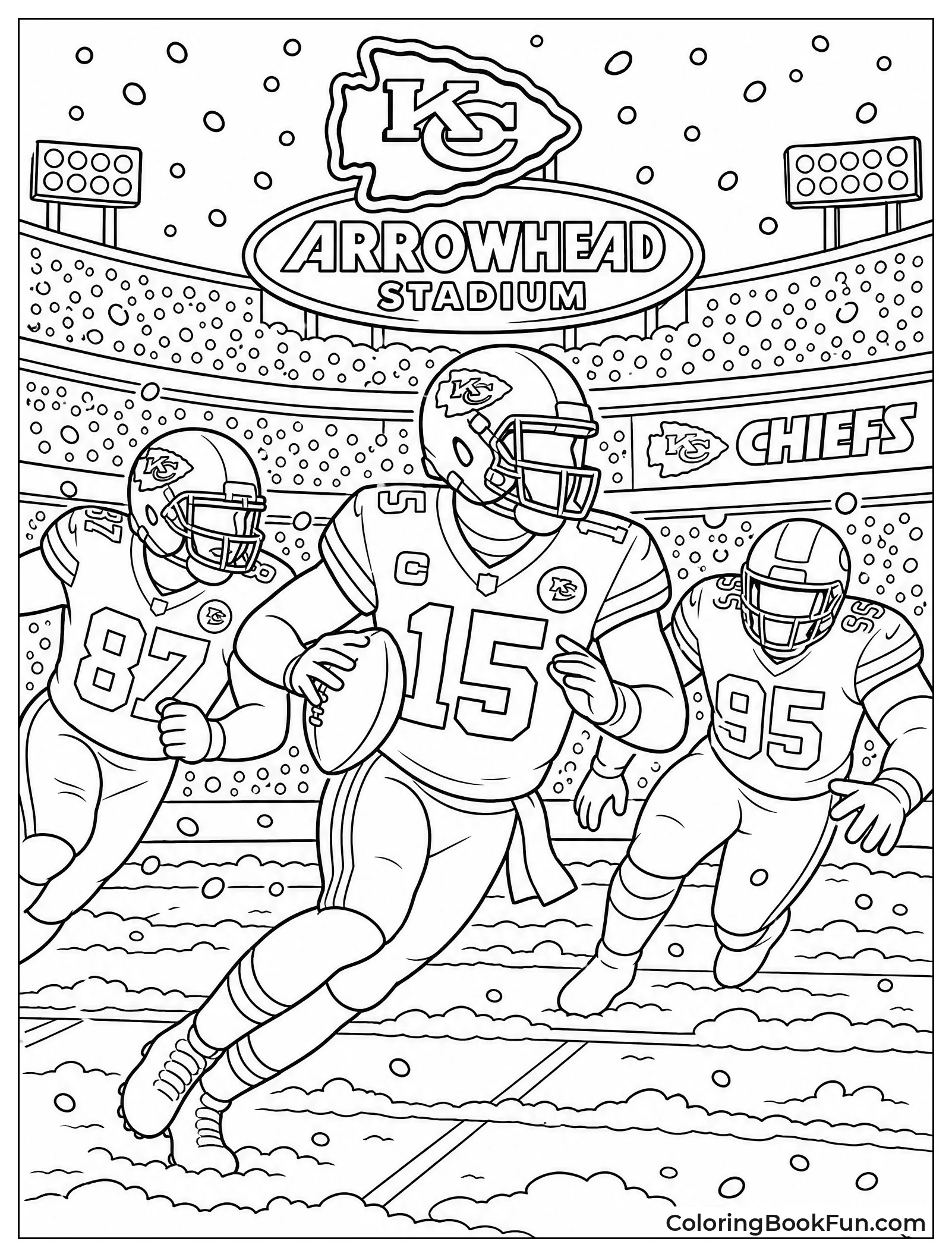 Team Plays in Snowstorm