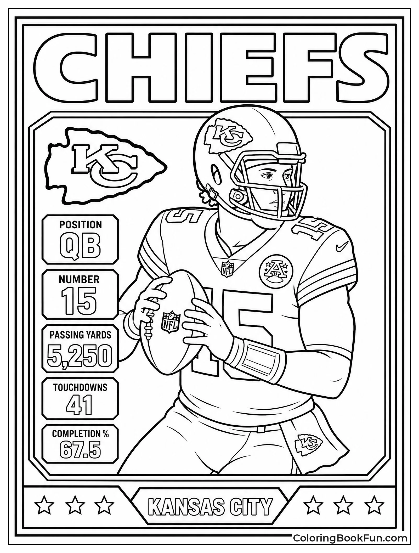 Chiefs Player on Trading Card