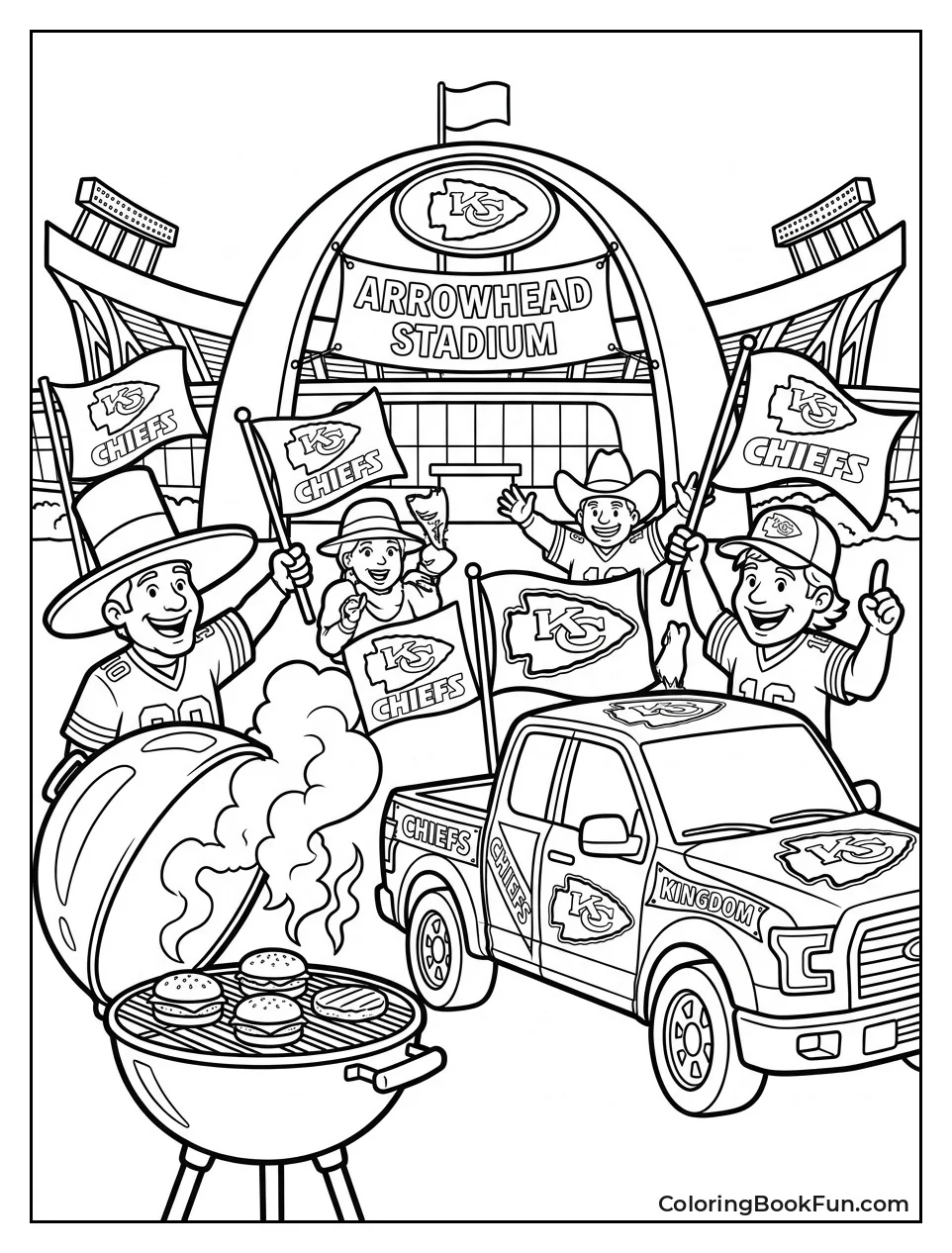 Fans Tailgate Outside Stadium