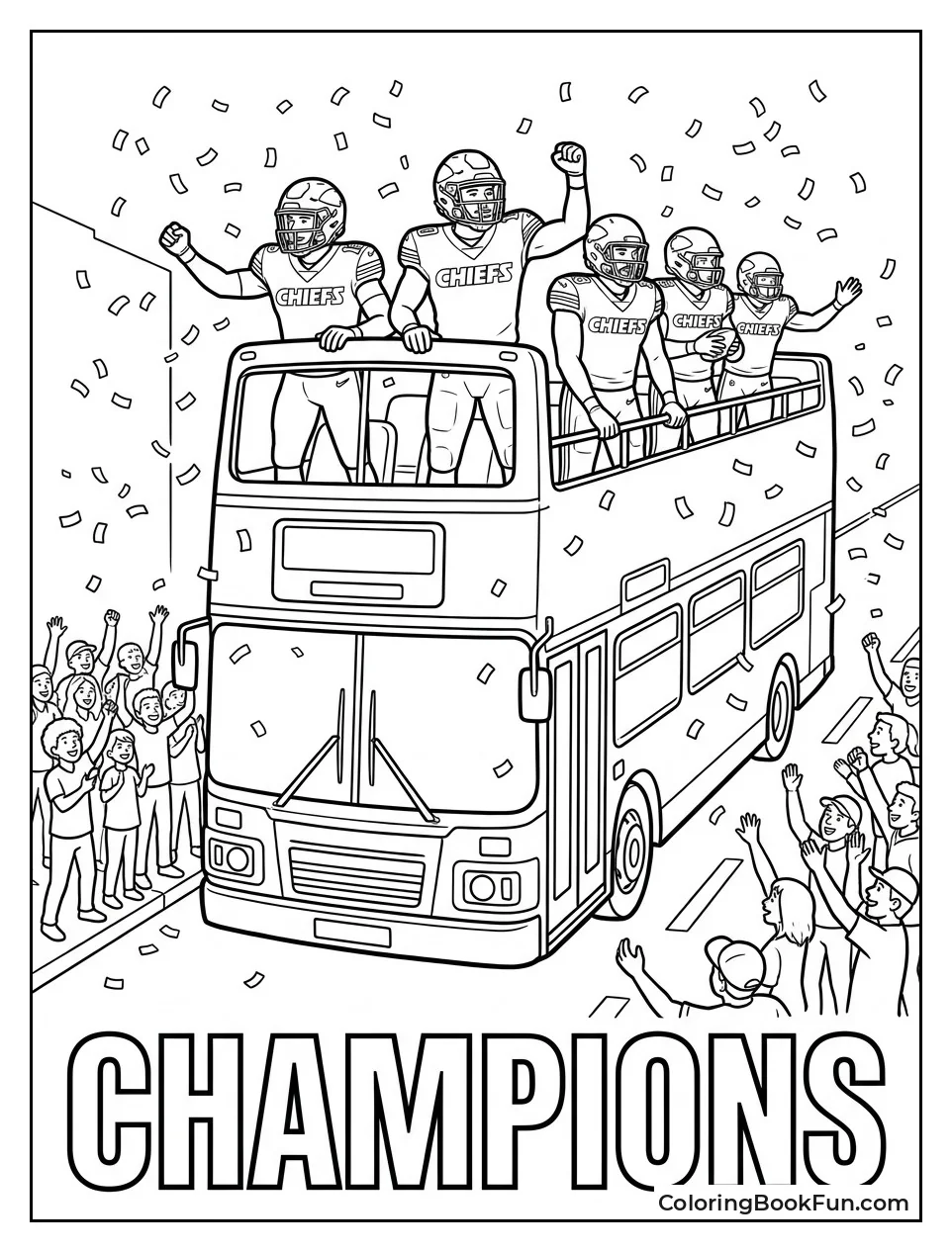 Players Ride Victory Parade Bus