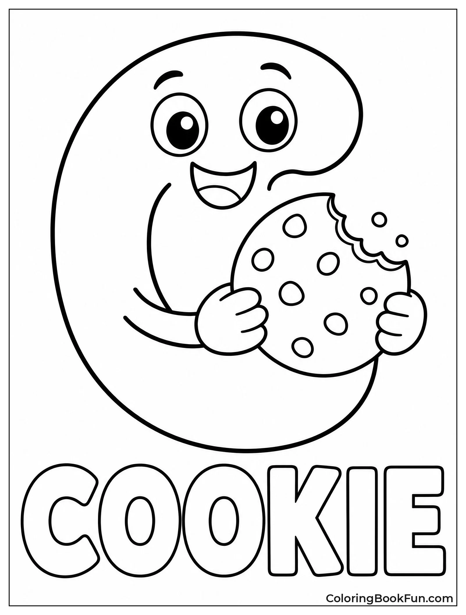 C Character Holds a Cookie
