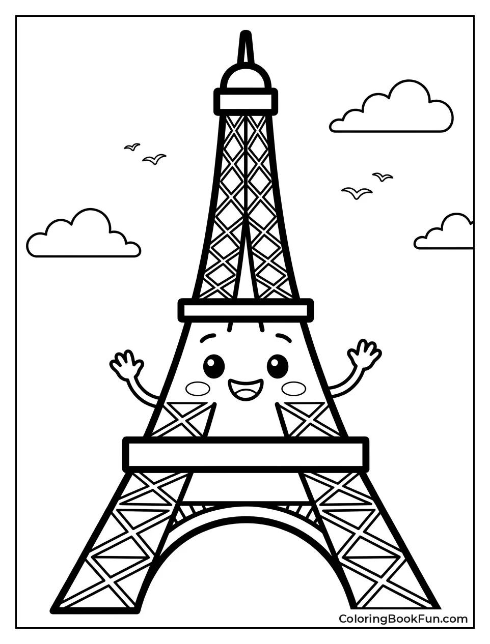 Cute Kawaii Eiffel Tower