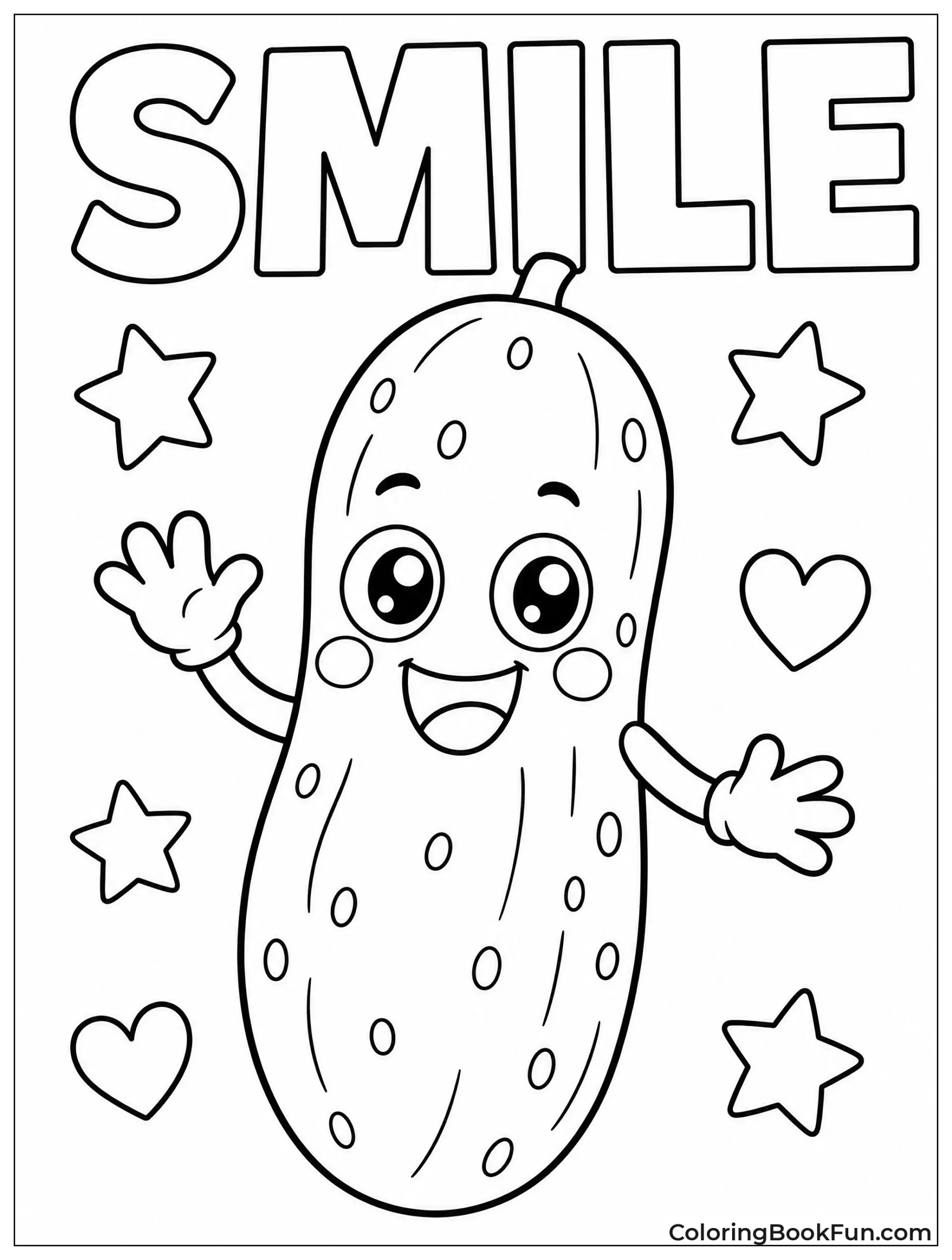 Cute Pickle Waving Hello
