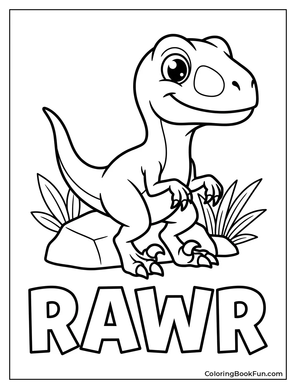 Kawaii Raptor Sitting Down