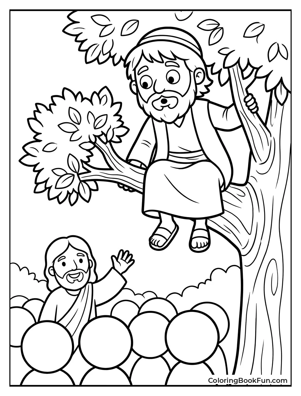 Cute Zacchaeus Sits in the Tree