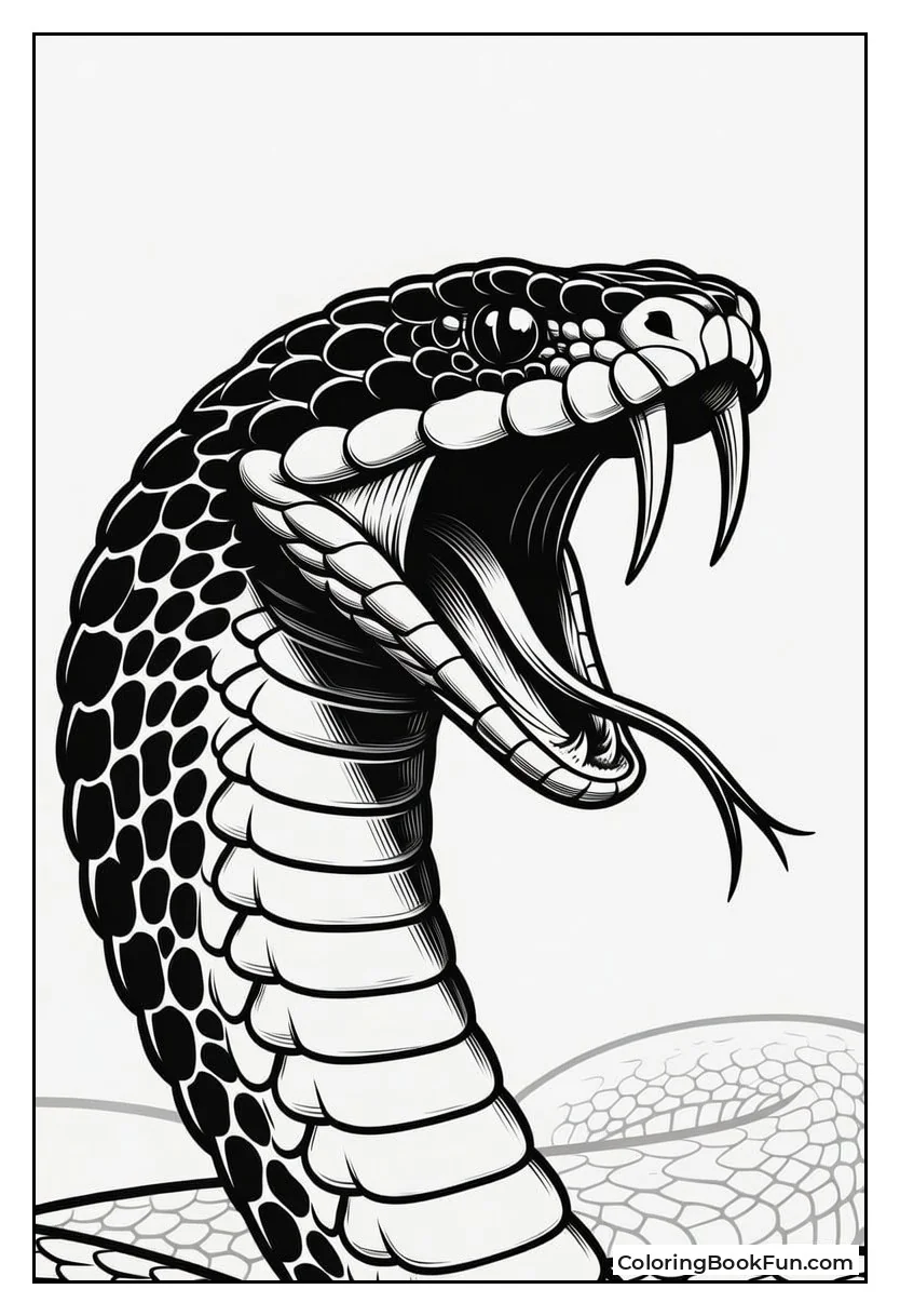 Cobra Mouth Open with Fangs