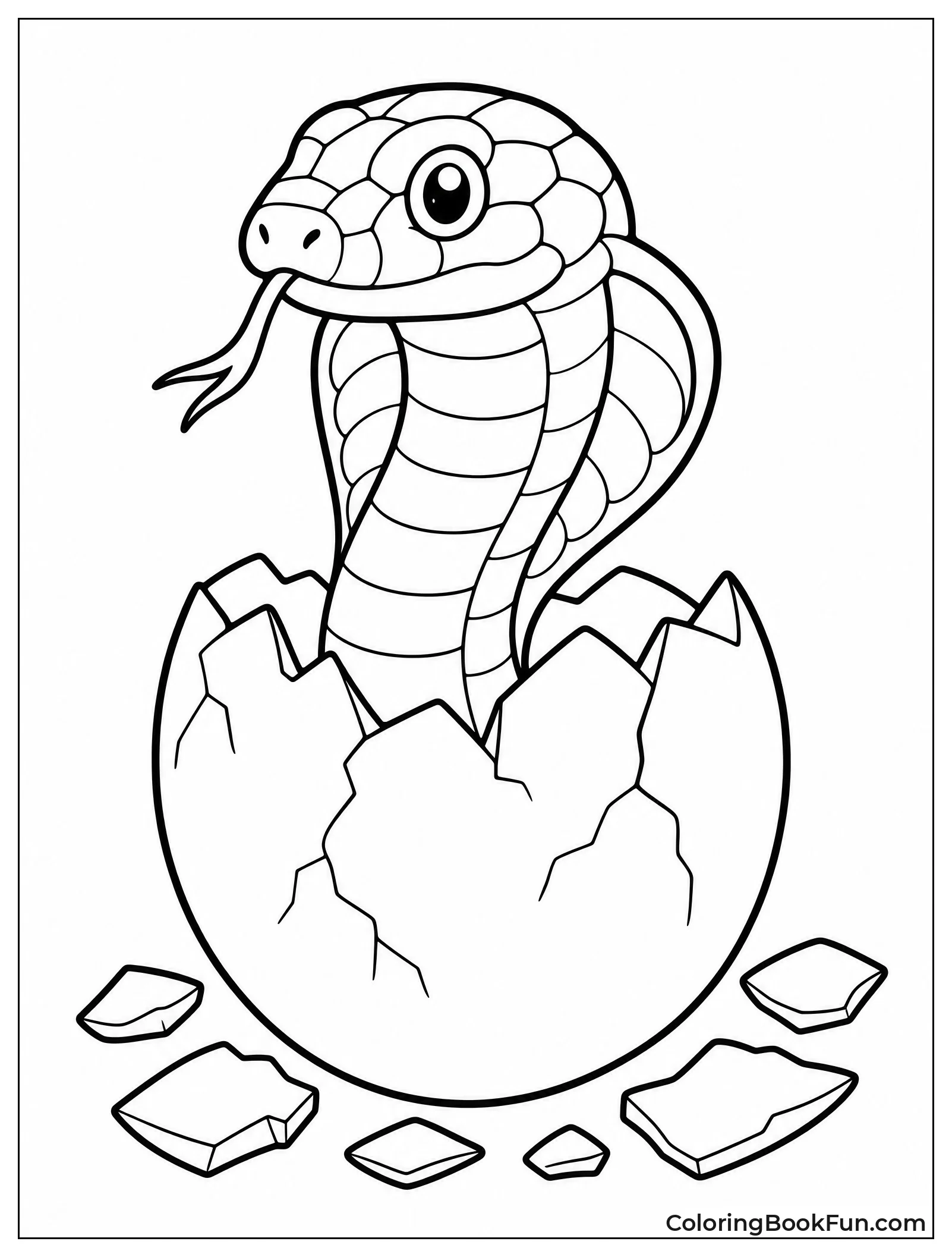 Baby Cobra Hatching from Egg