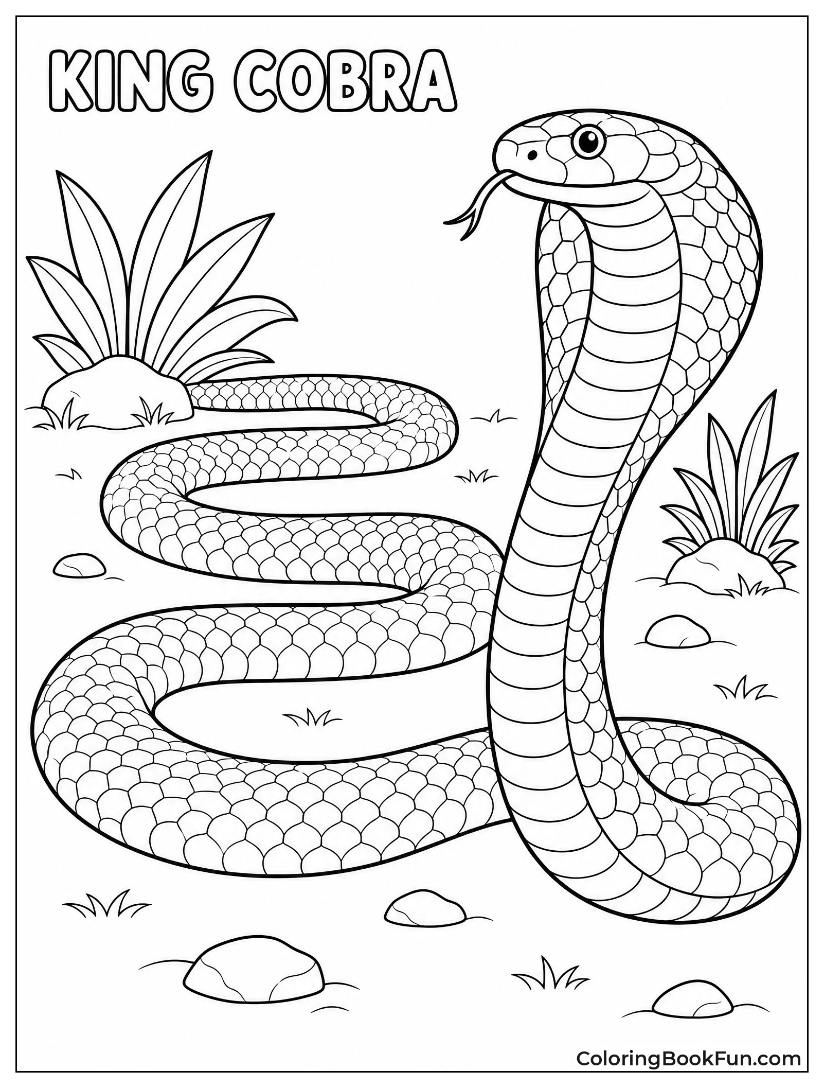 Long Cobra Stretching Across Page