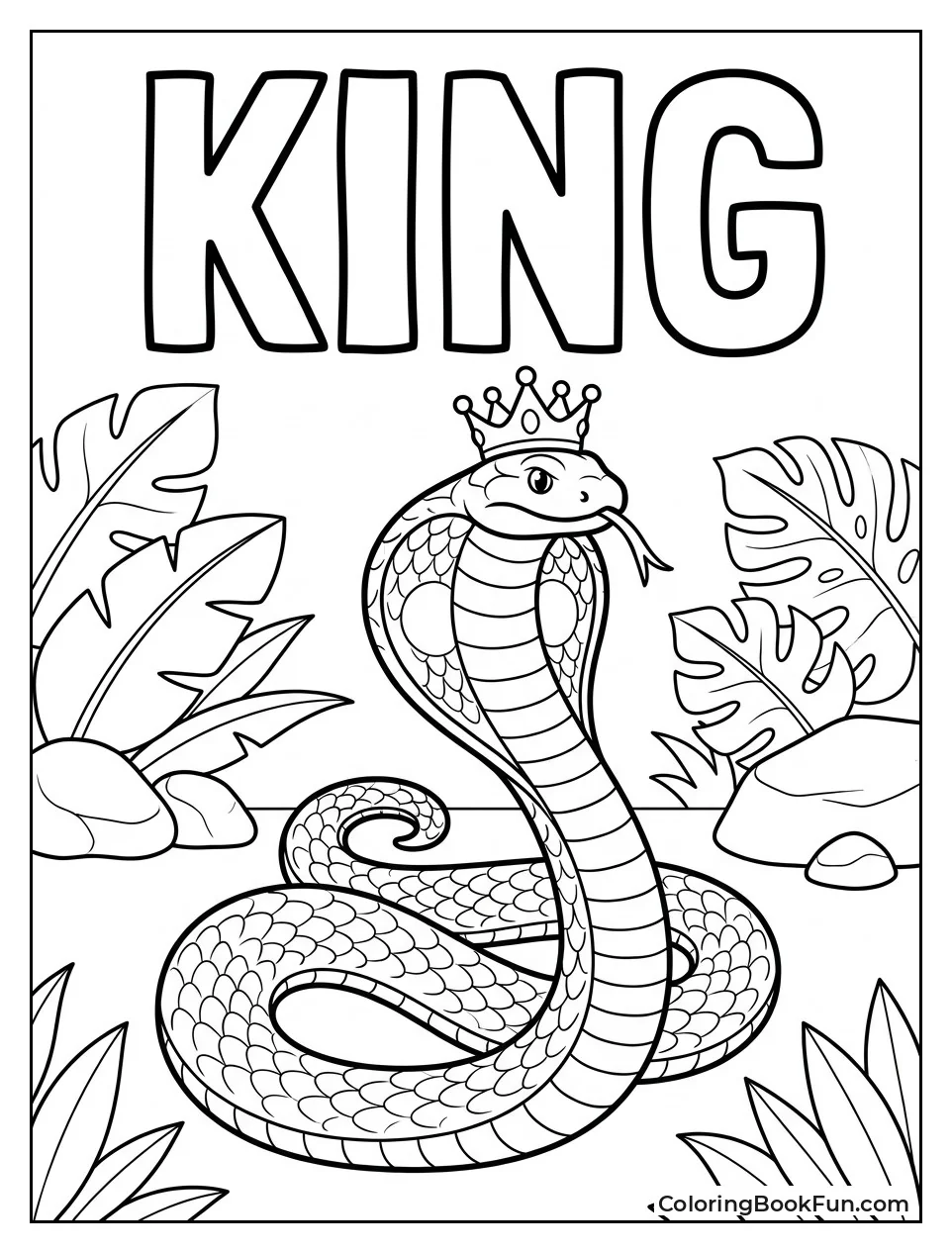 Cobra Wearing a Golden Crown