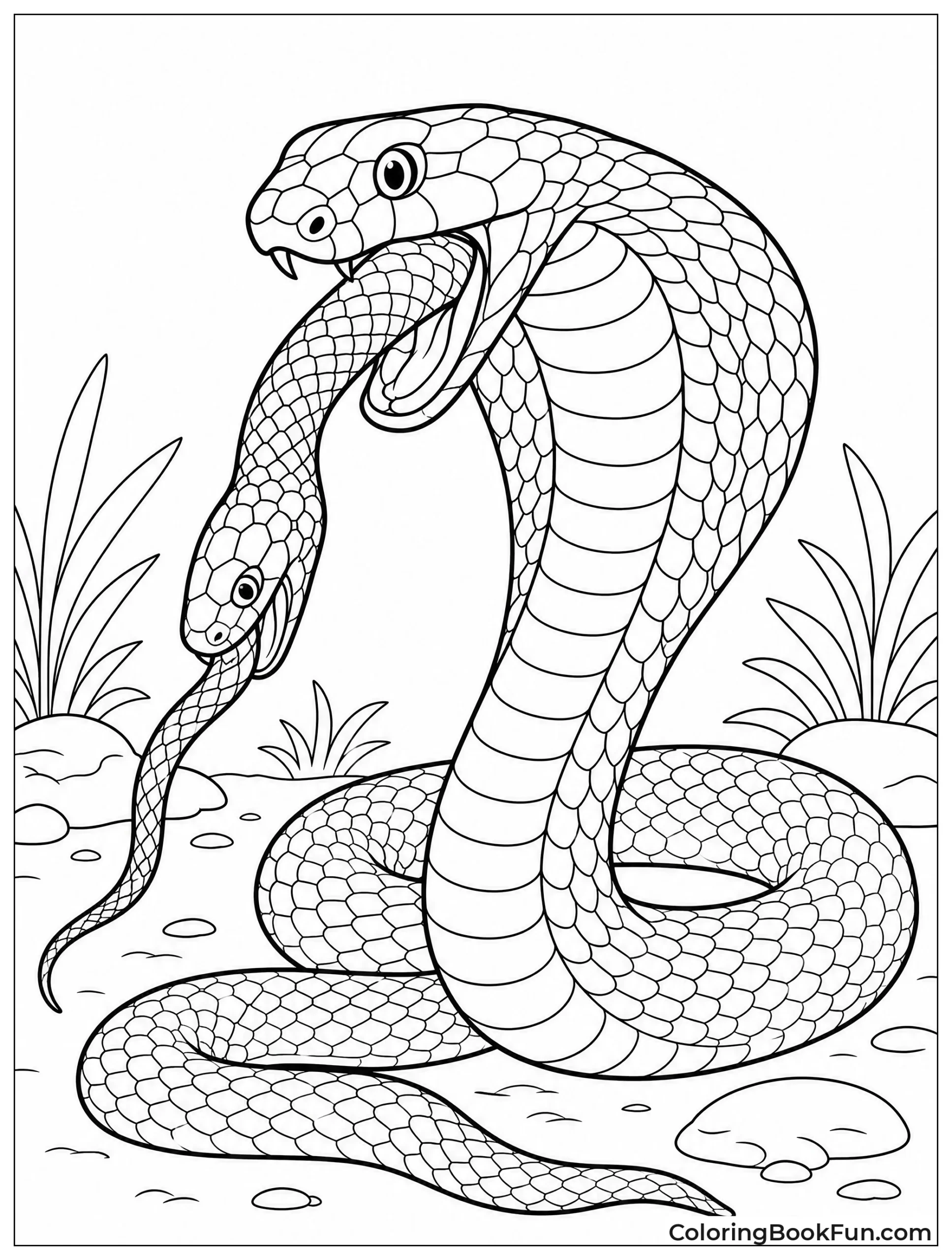 Cobra Capturing Another Snake
