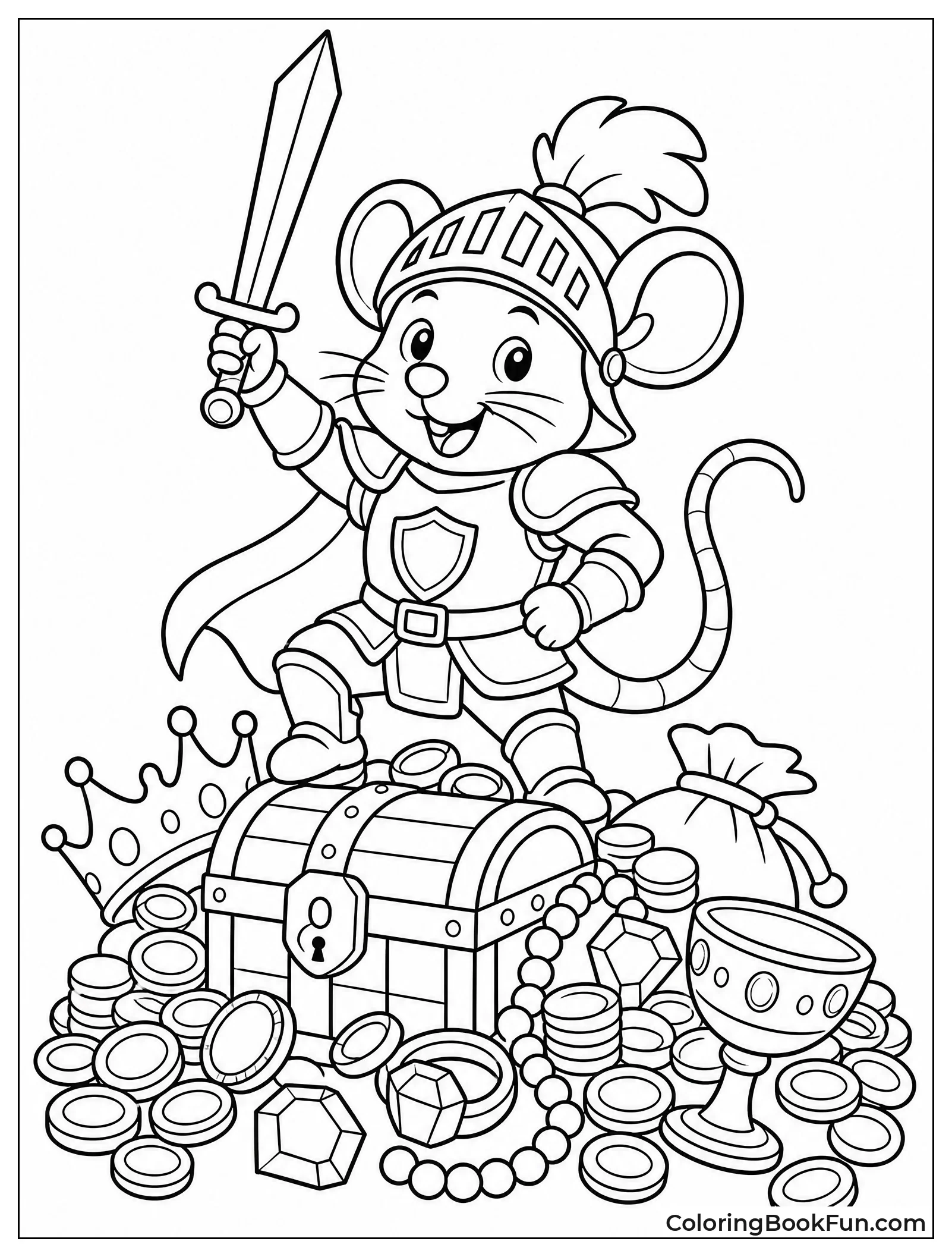 Knight Rat with Treasure