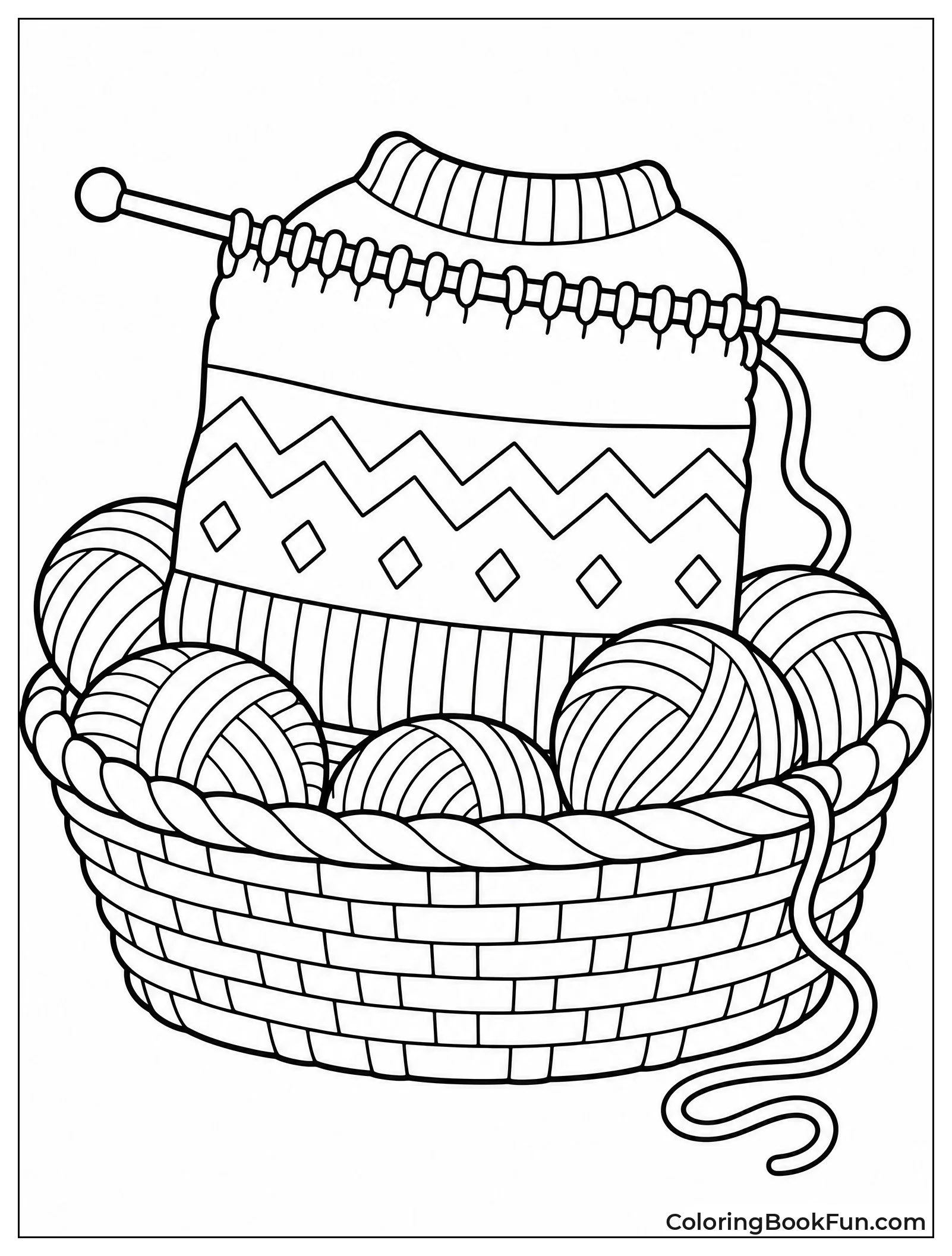 Half Knit Sweater in Basket