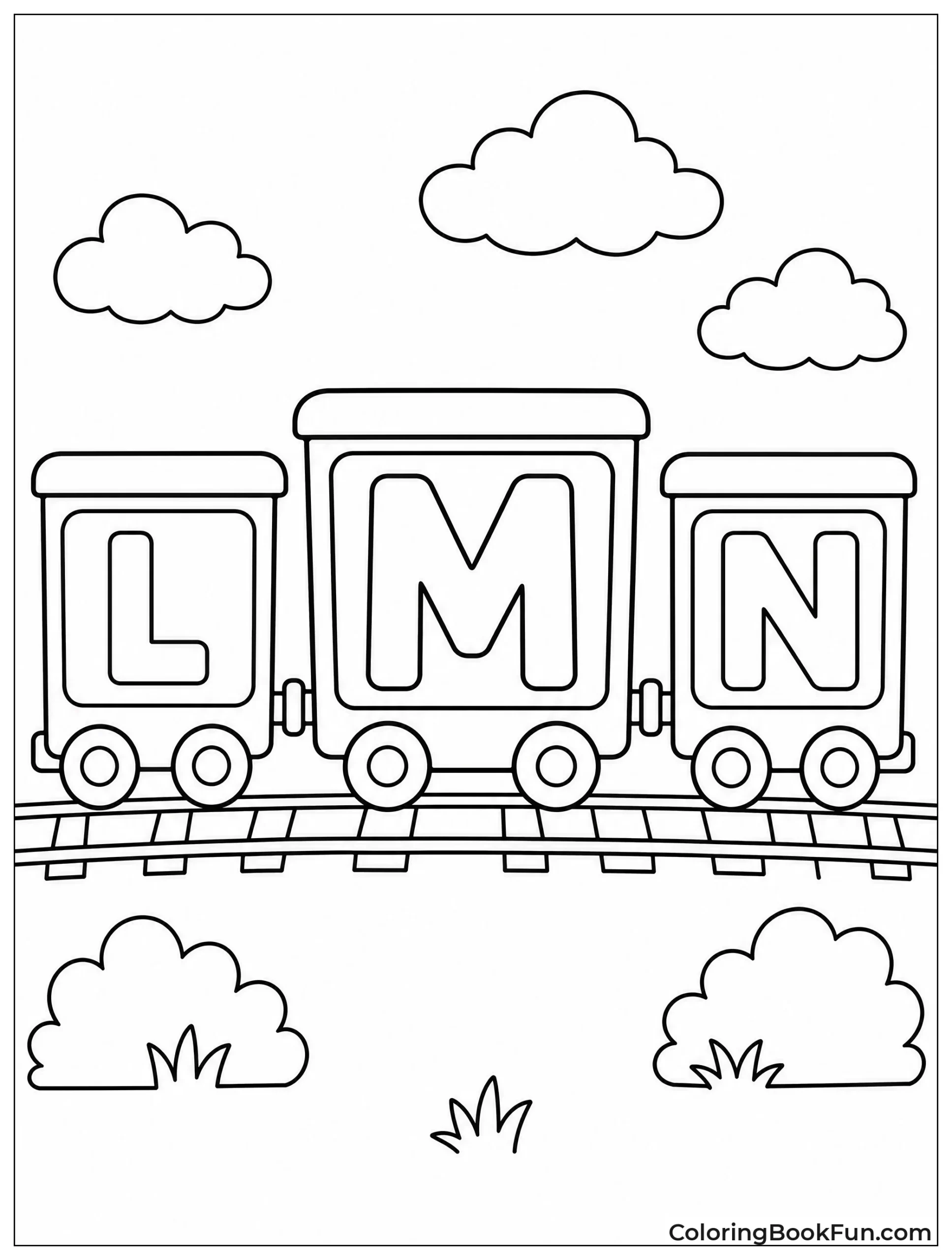 Train Car Labeled with a Big M