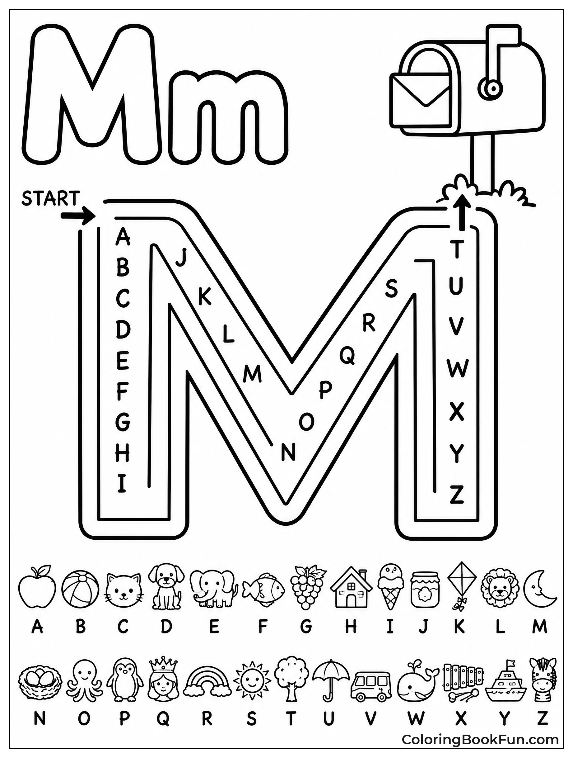 M Shaped Maze Leading to Mailbox