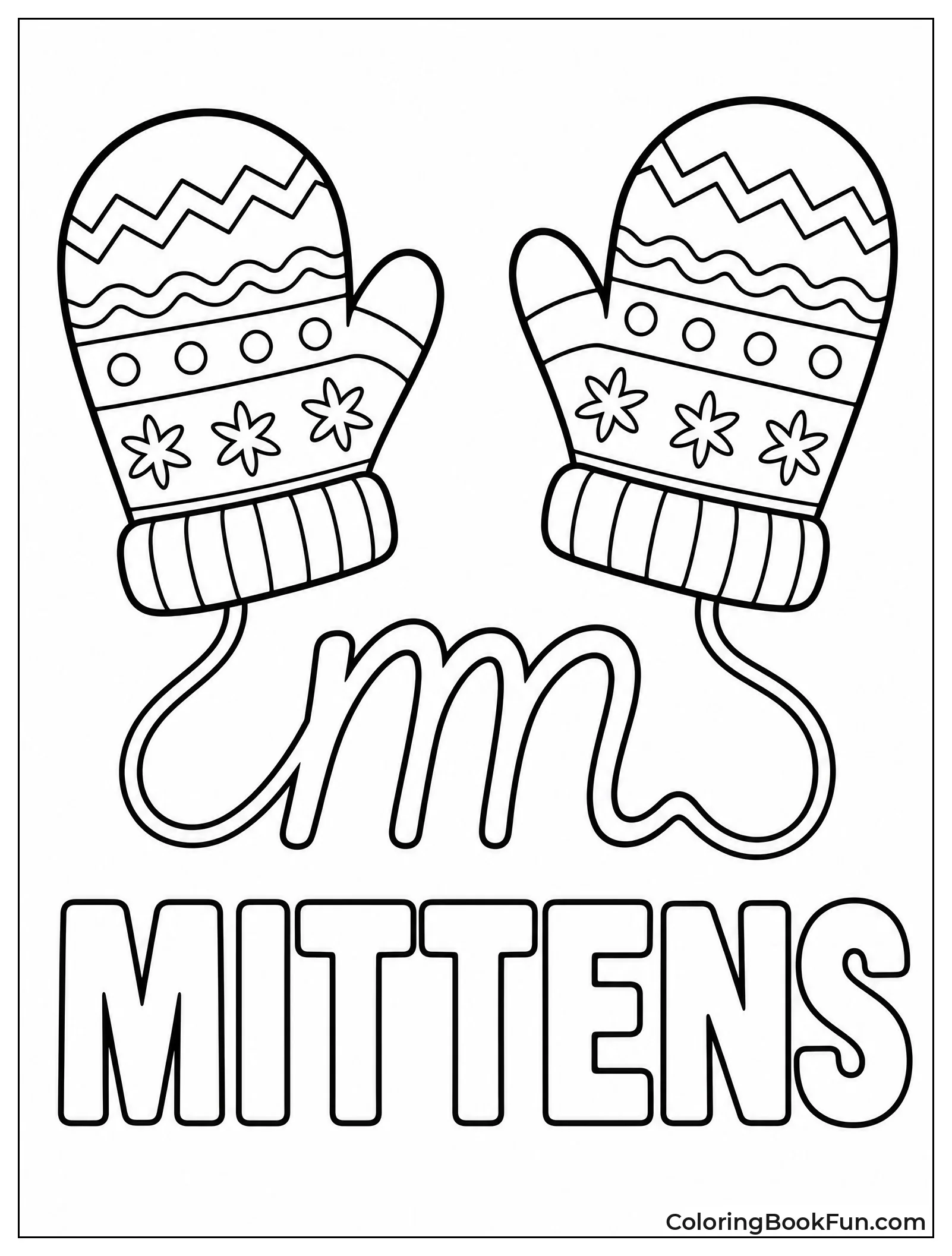 Mittens Connected by a String into m