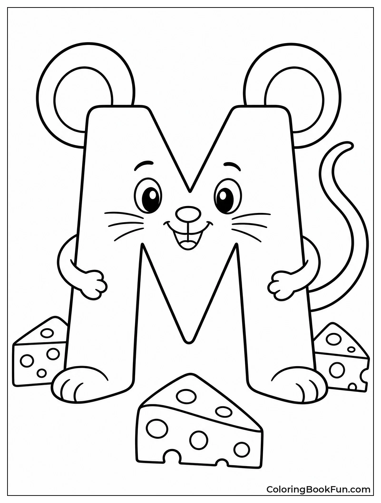 Cute Mouse Shaped Like a Big M