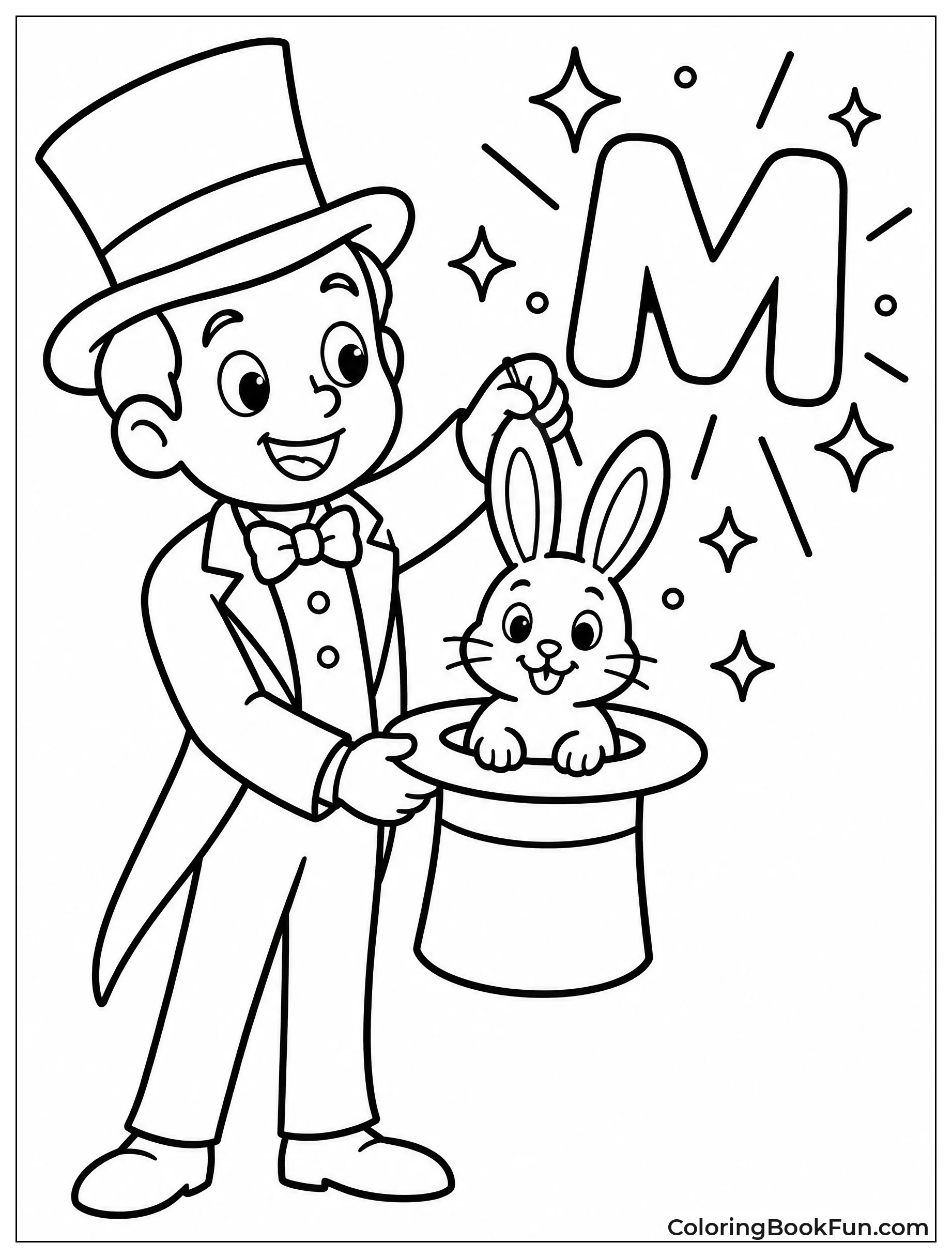 Magician Pulling a Rabbit from a Hat