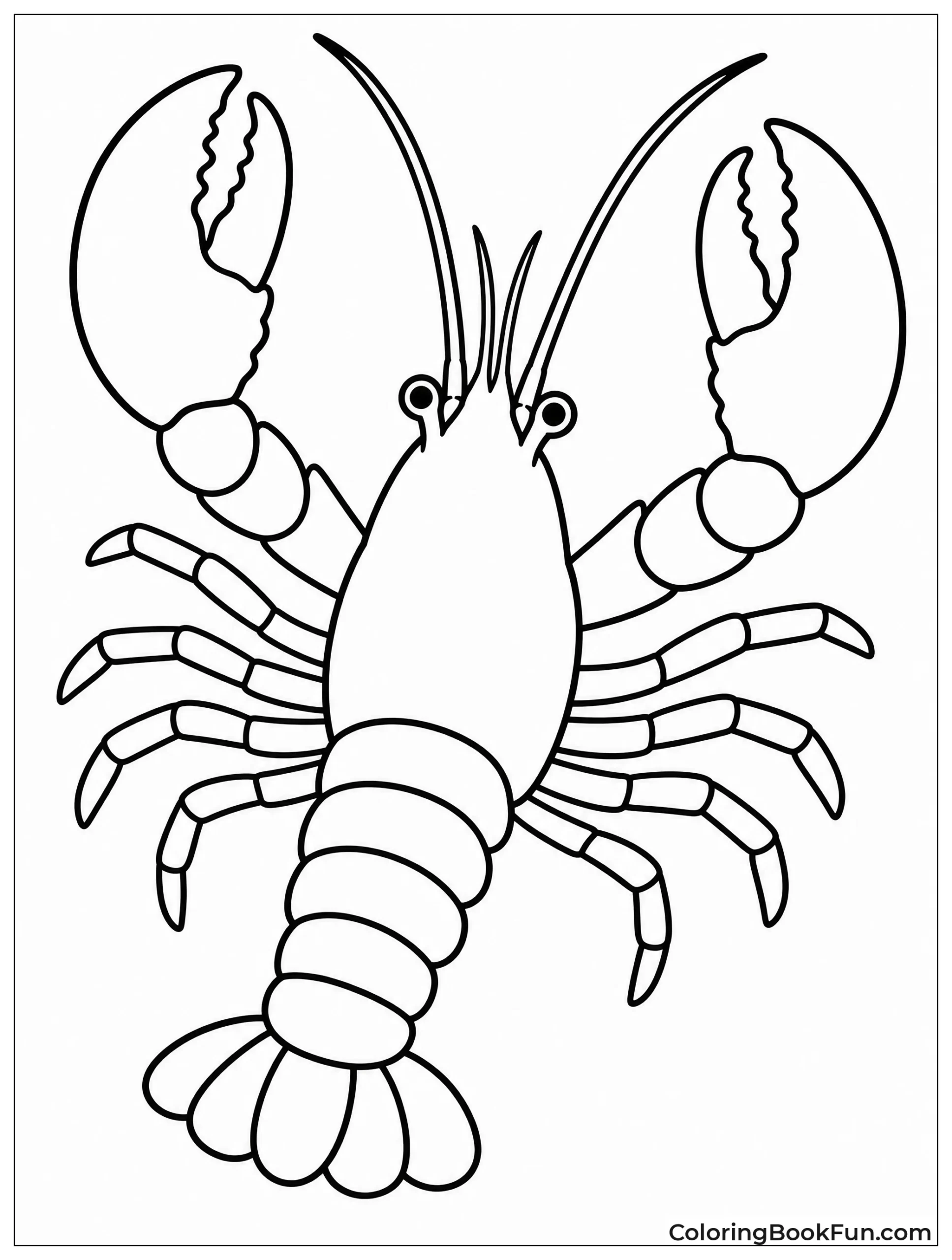 Clean Black Lobster Silhouette