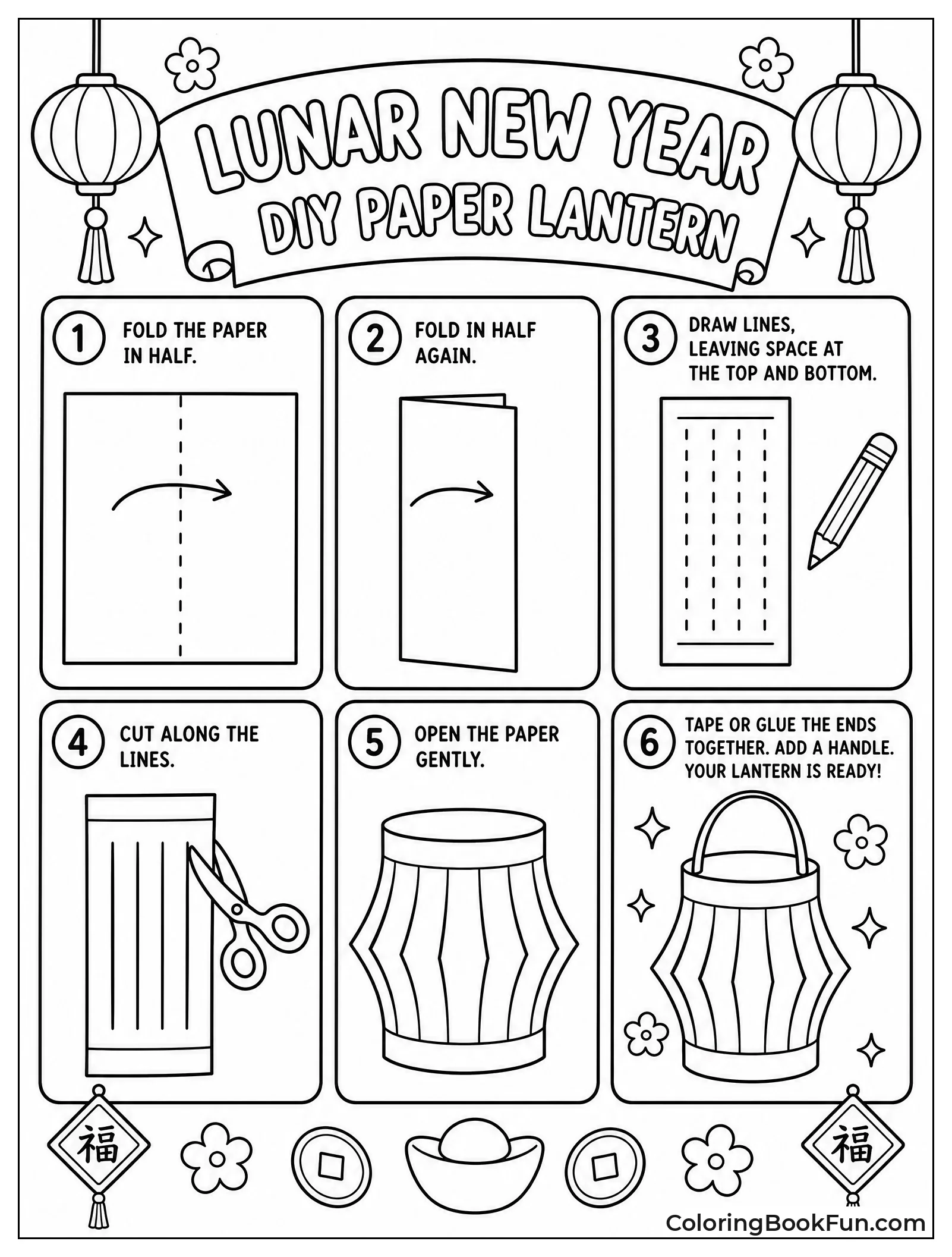 Steps Show How to Make Lantern