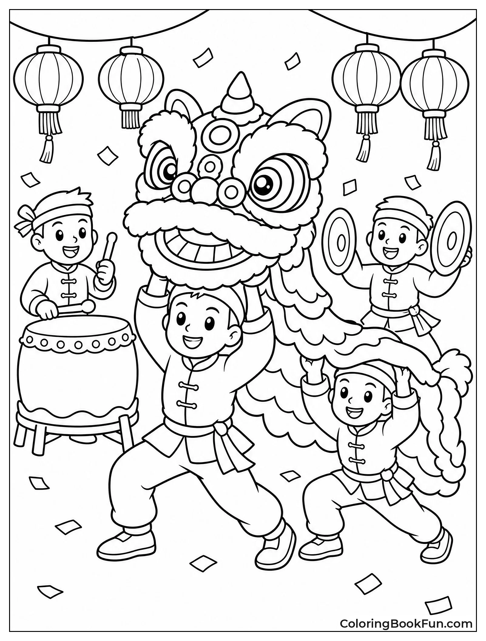 Lion Dancers Perform in Parade