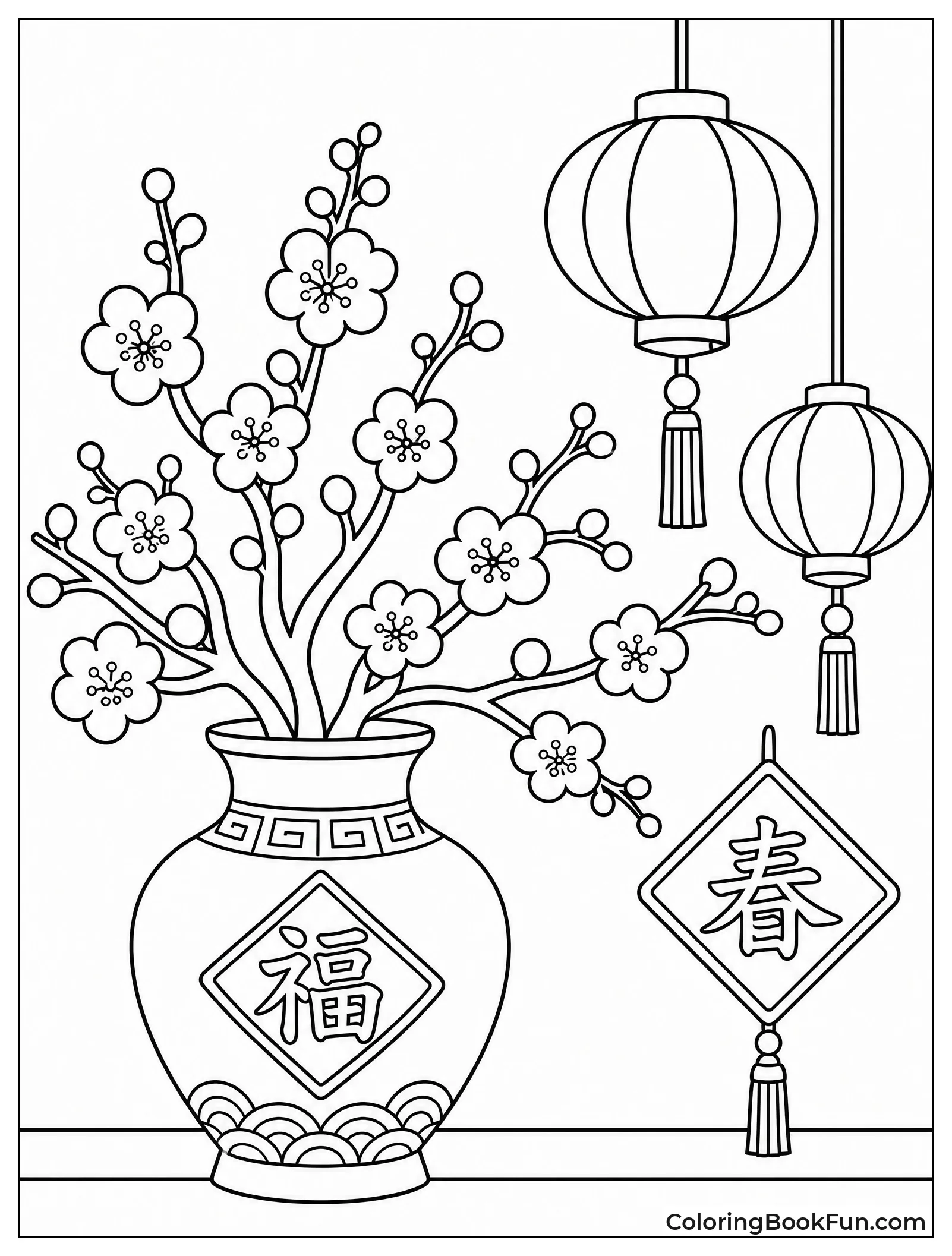 Plum Blossoms Bloom in Vase