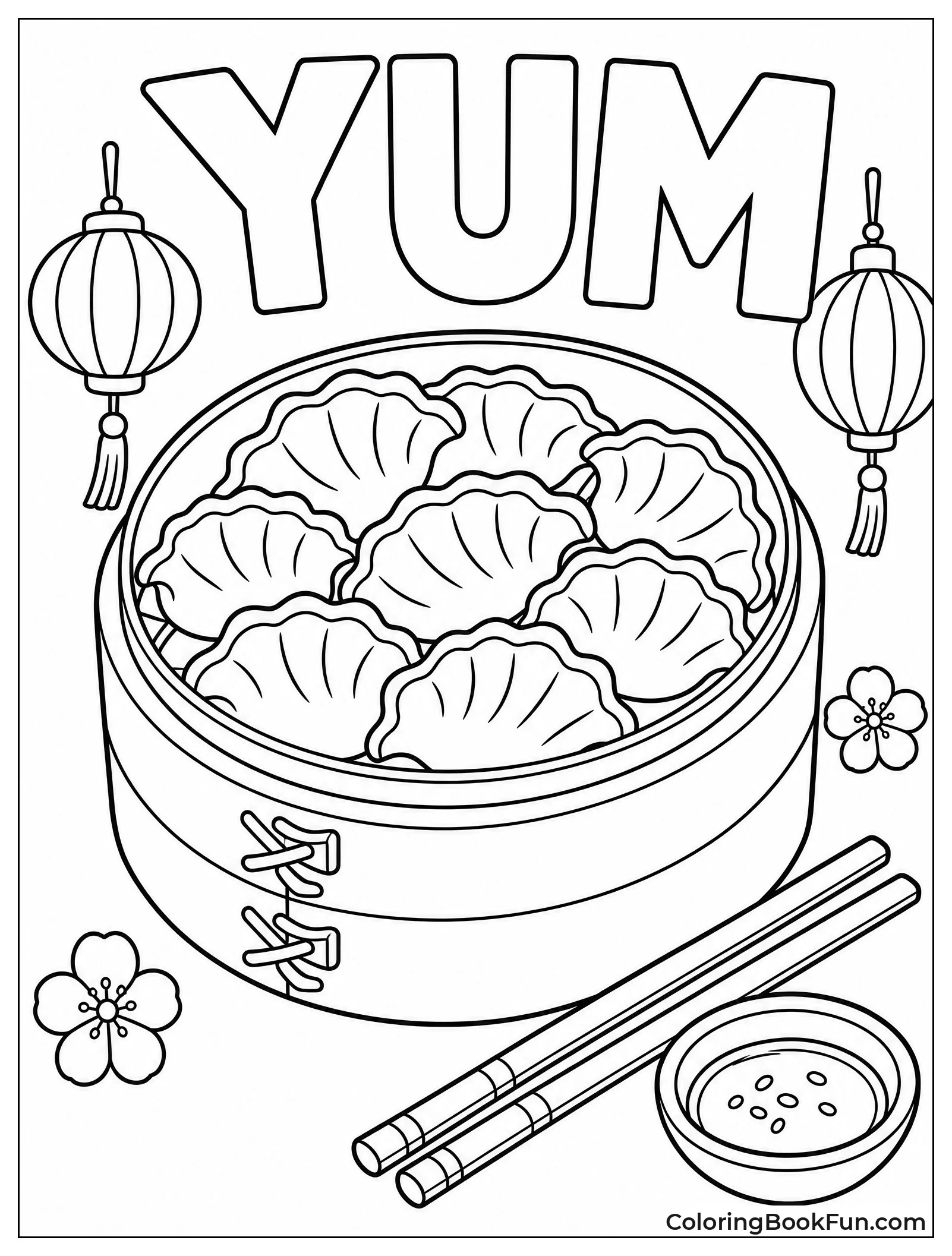 Steaming Dumplings Fill Bamboo Basket