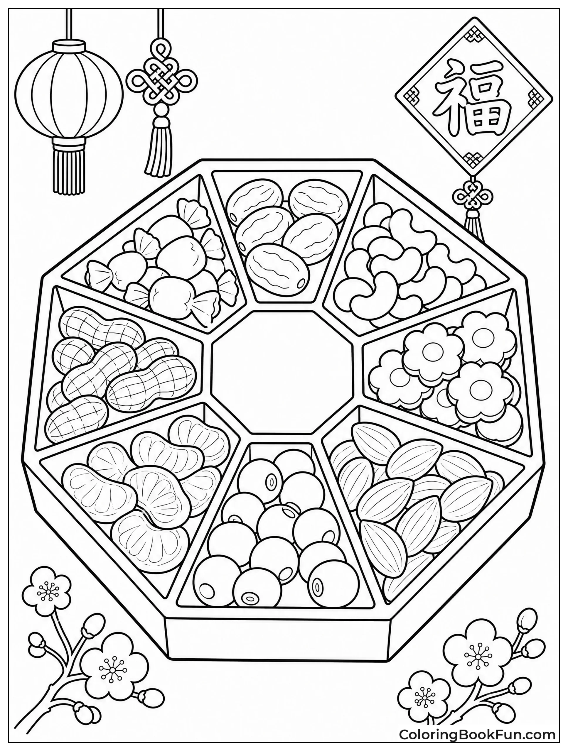 Tray Holds Snacks for Guests