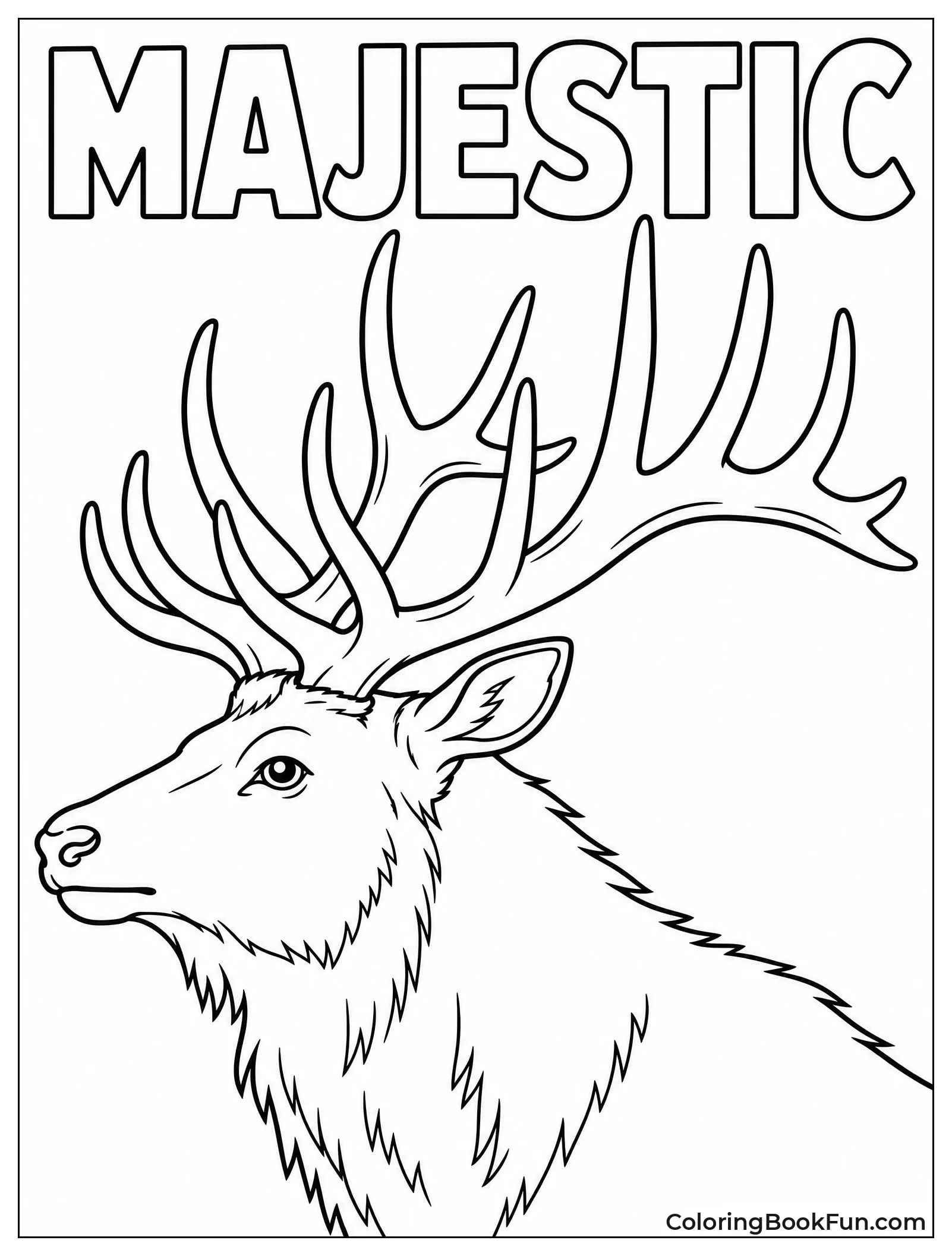 Side Profile of Bull Elk