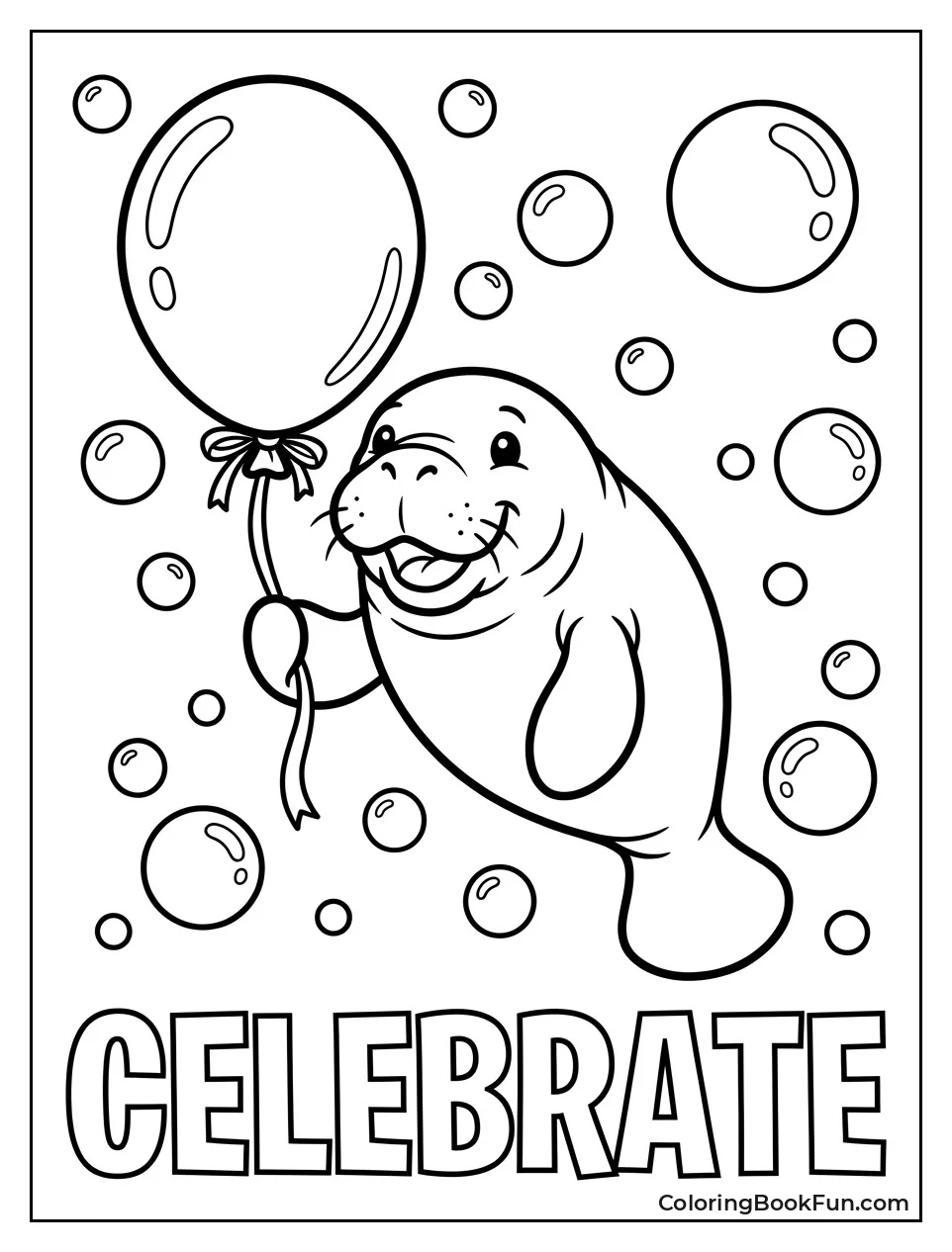 Manatee Celebrating Birthday