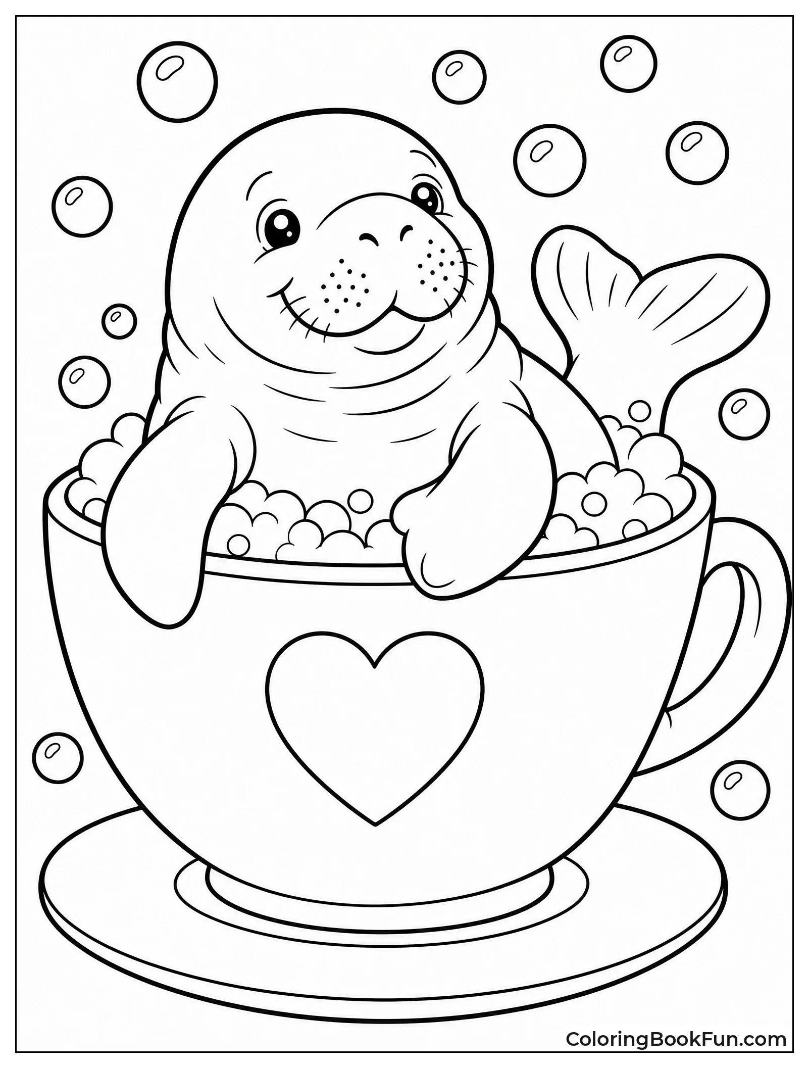 Manatee Bathing in Teacup