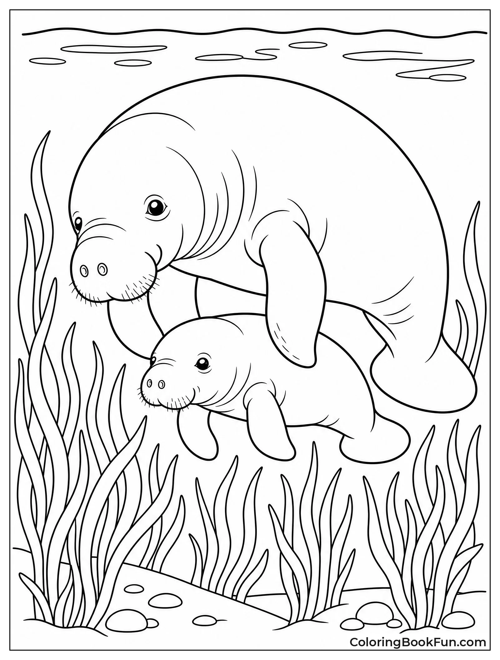 Mother Manatee with Calf