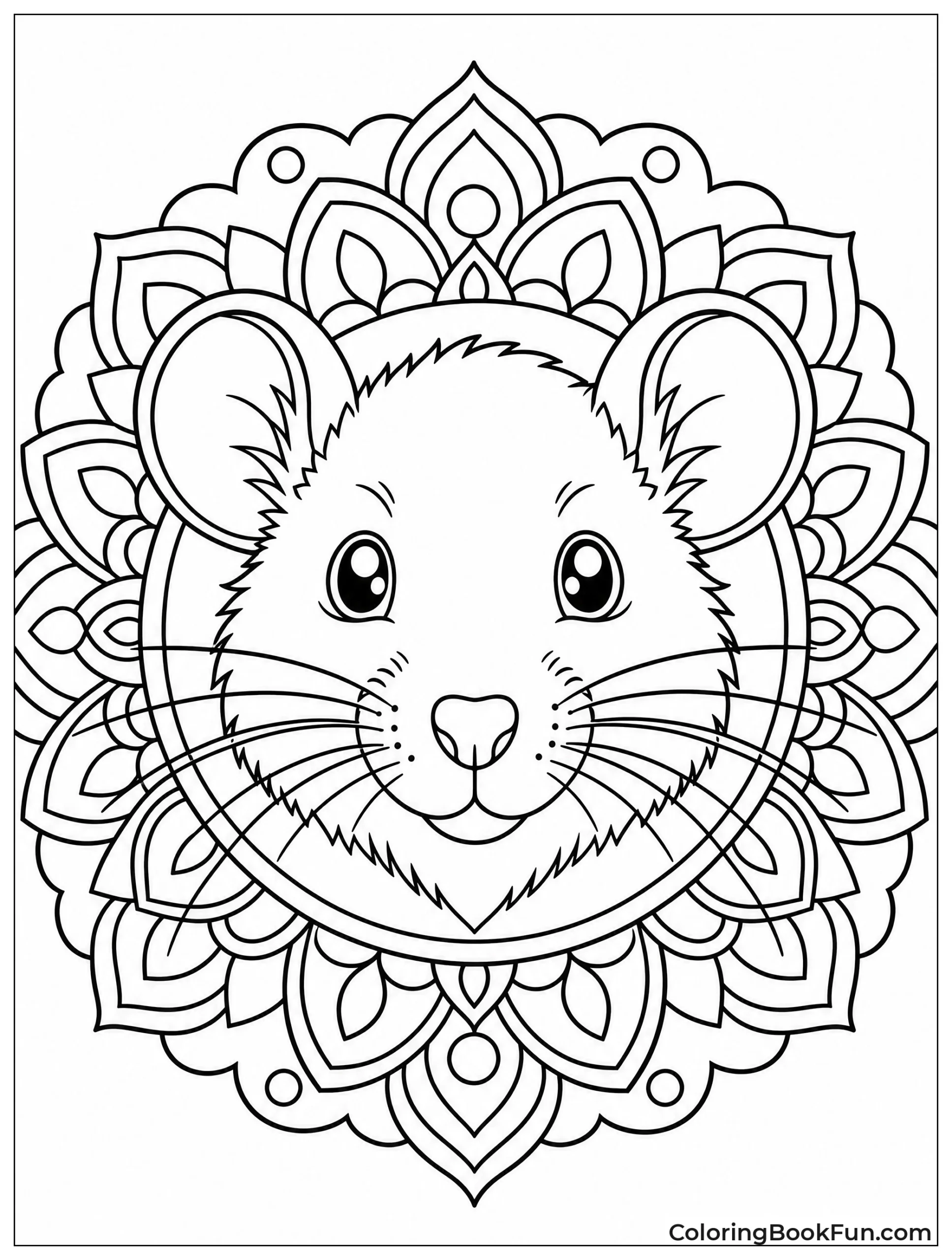 Rat Face with Mandala Designs