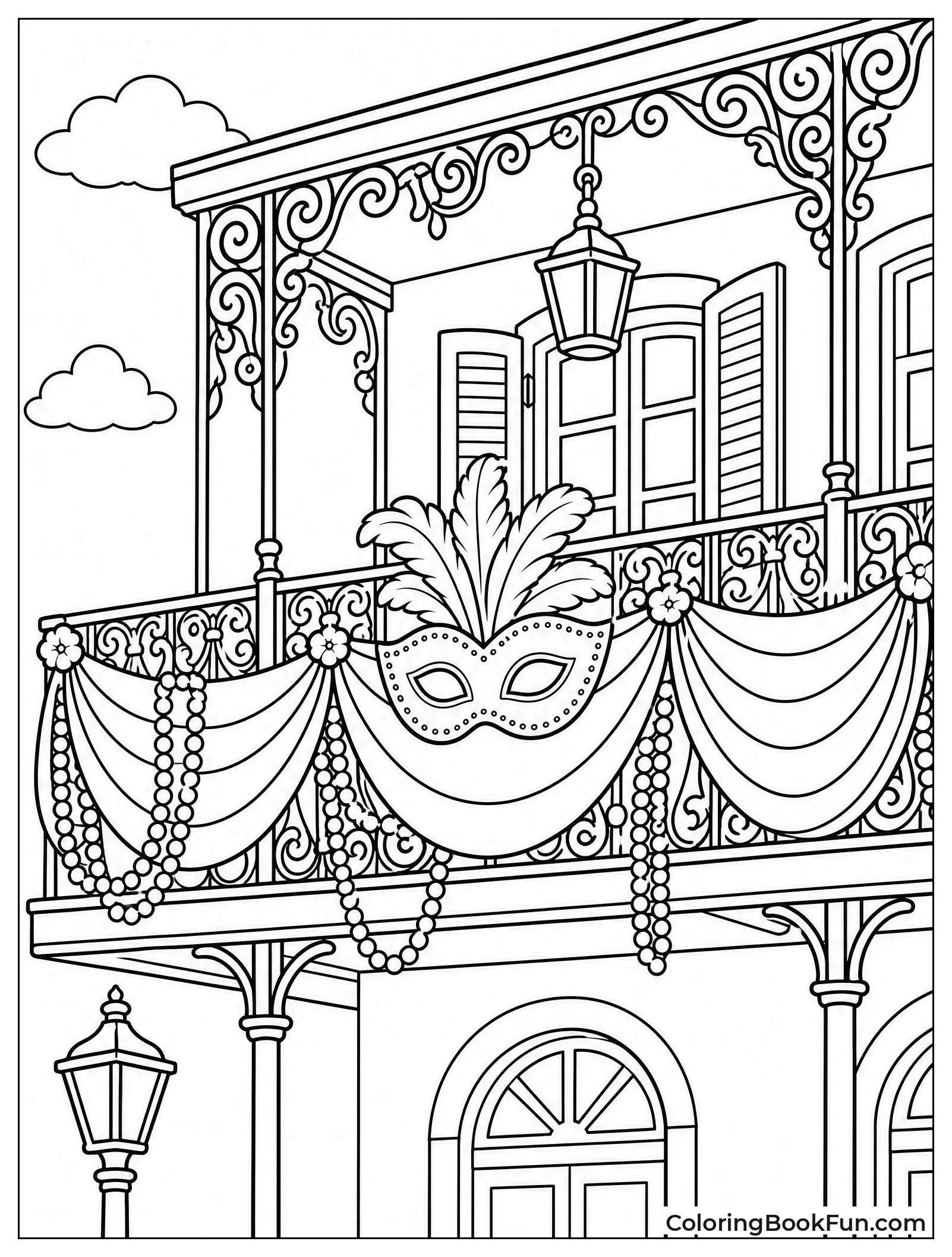 Balcony Draped in Colors