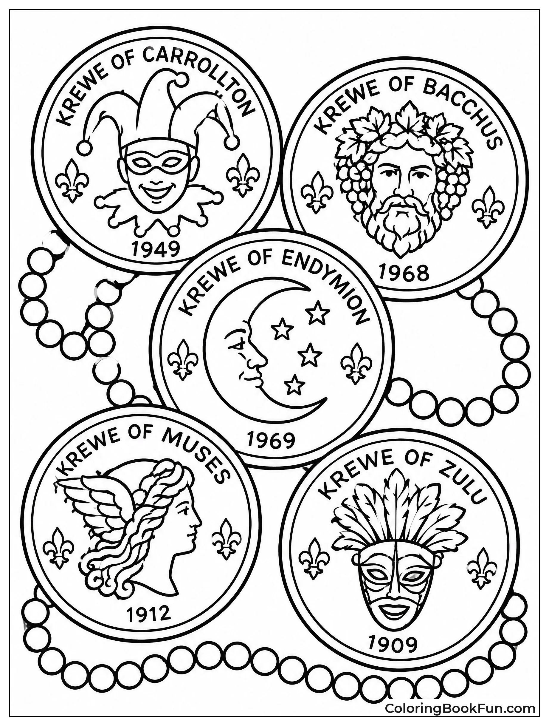 Shiny Coins with Krewe Symbols