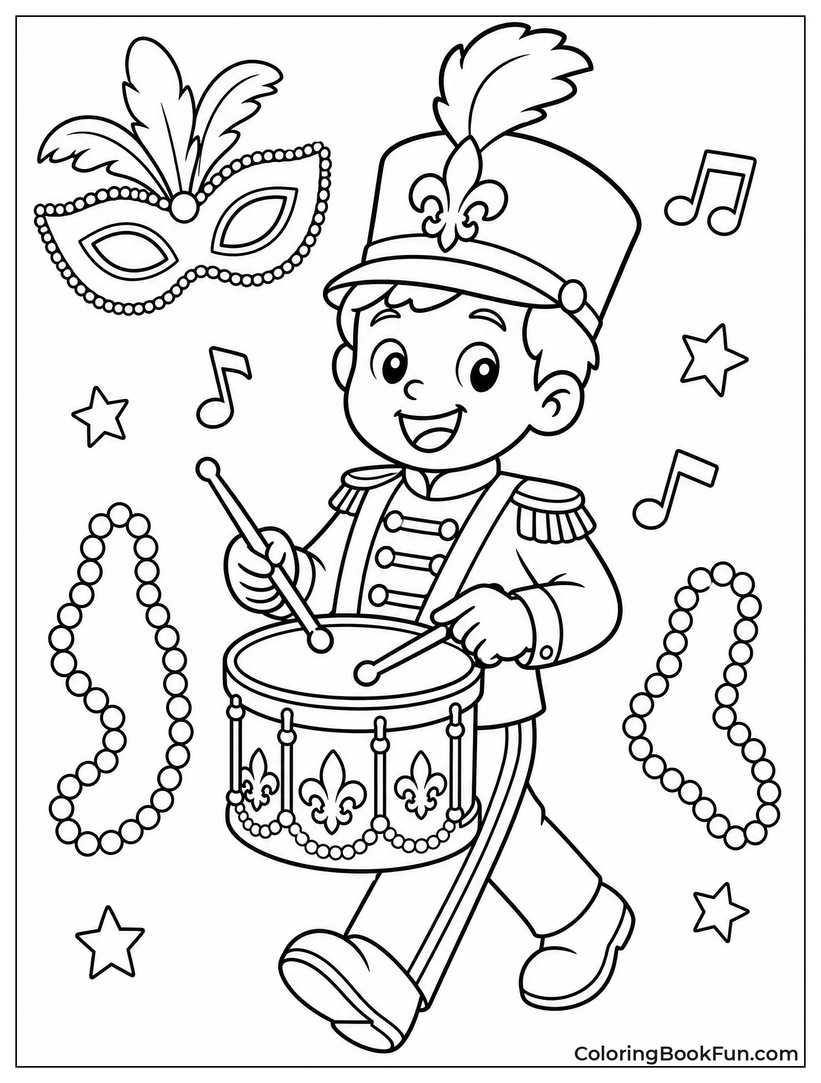 Boy Playing a Snare Drum