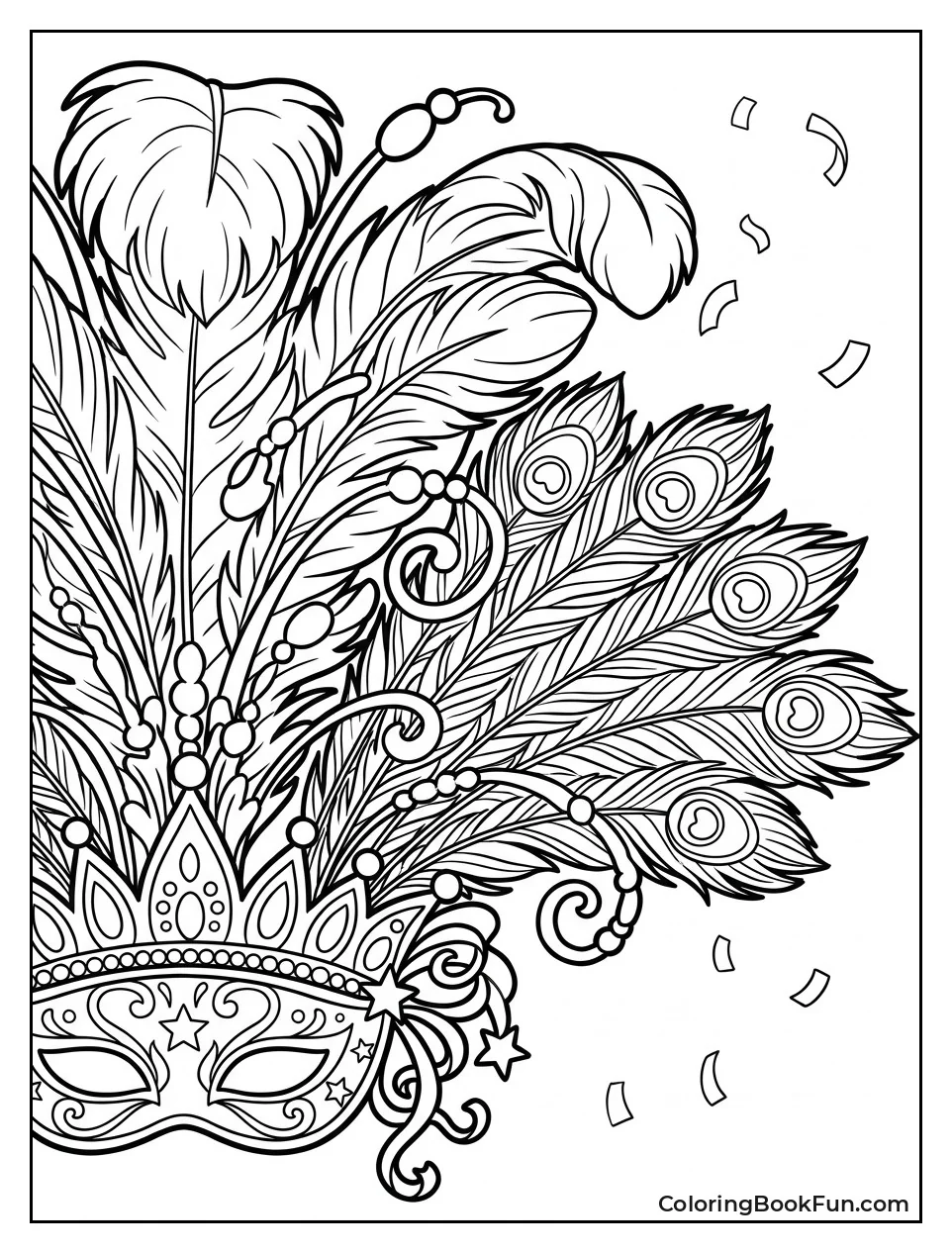 Tall Headdress with Peacock Feathers