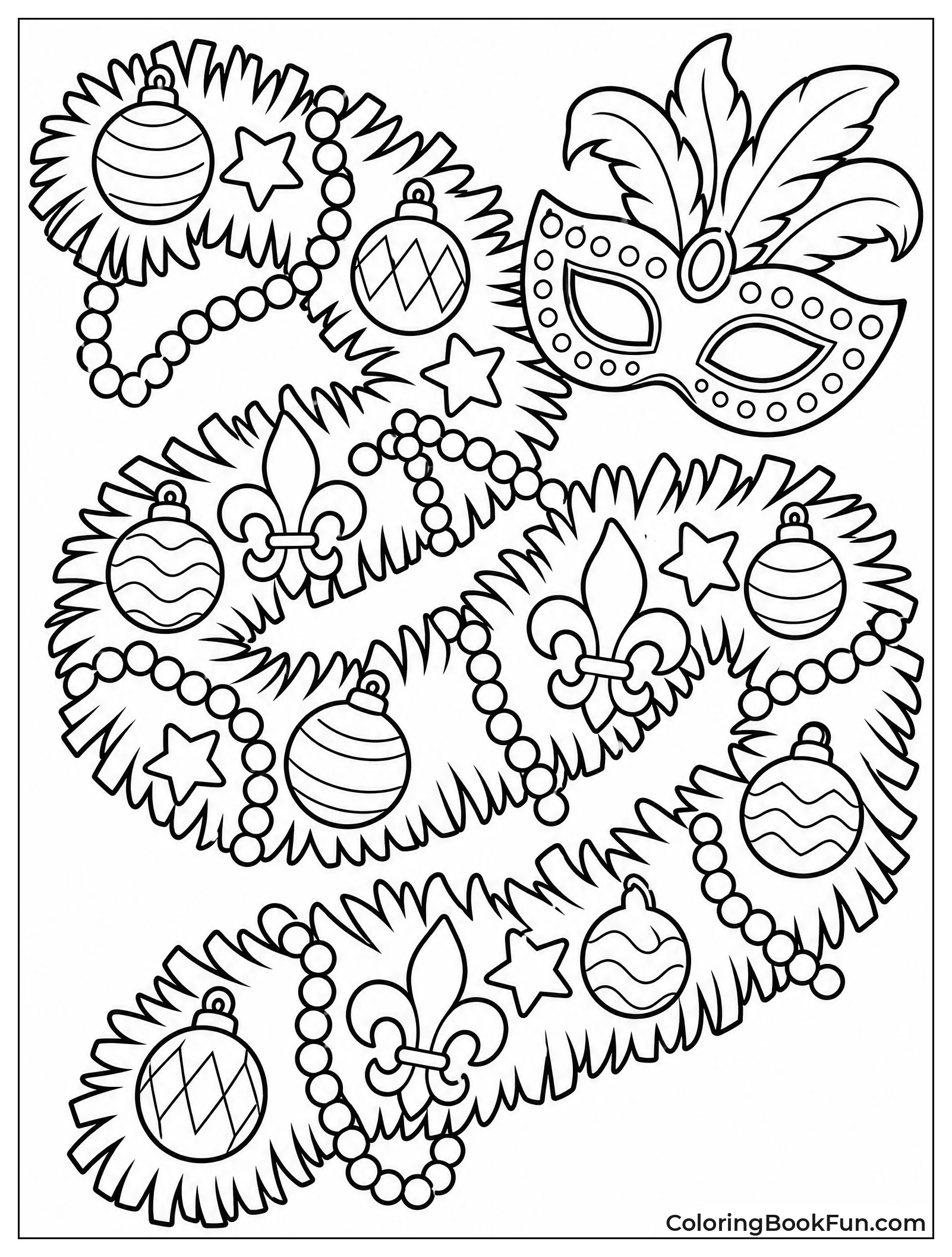Garland Winding Across the Page