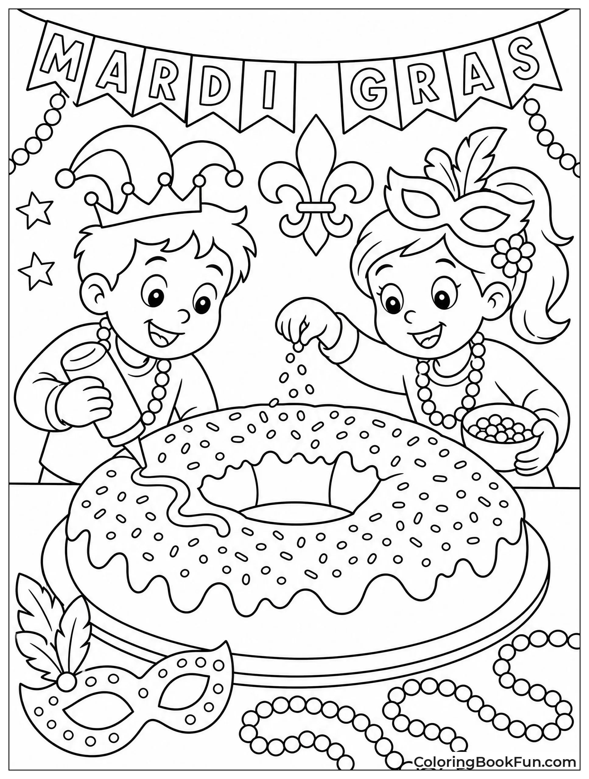 Kids Decorating a Giant Cake