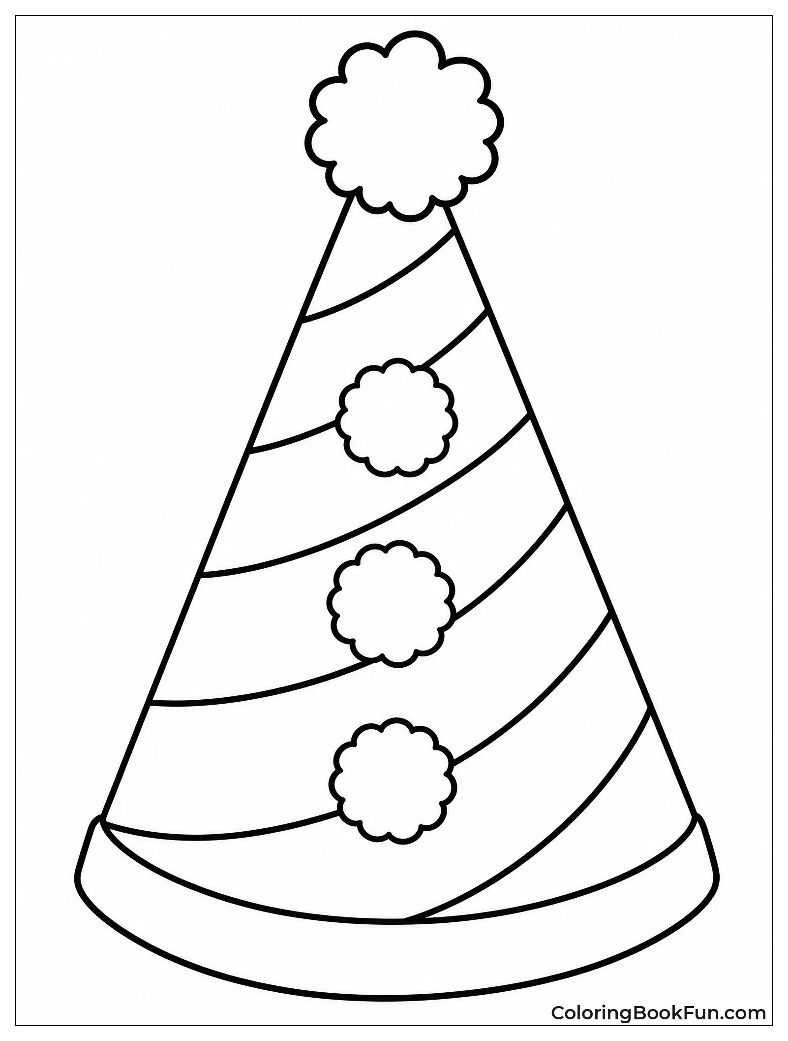 Simple Party Hat with Stripes