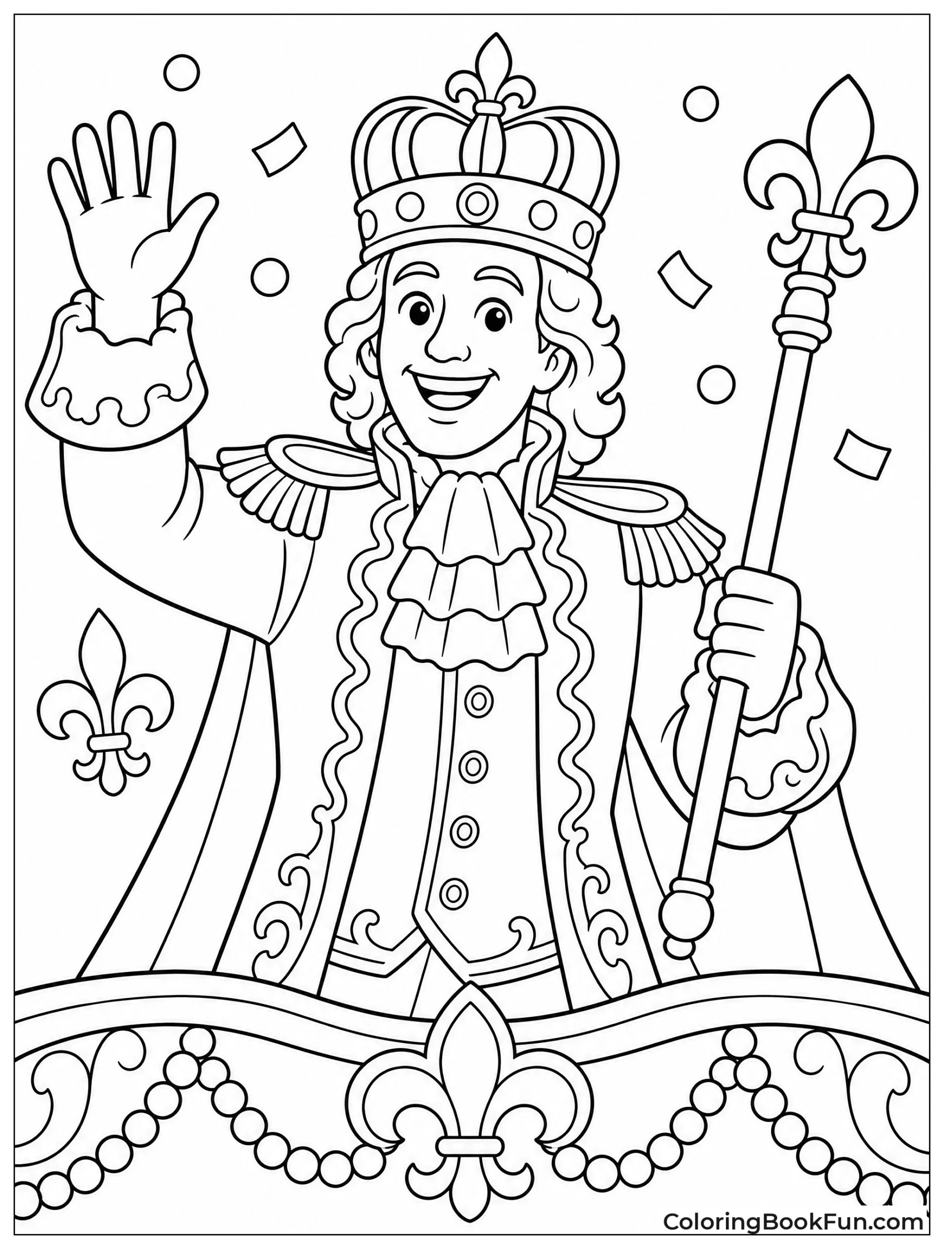 King Holding a Royal Scepter