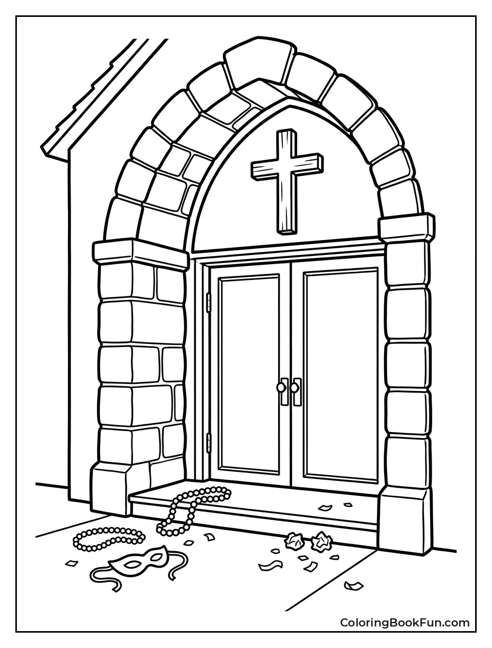 Church with a Simple Cross
