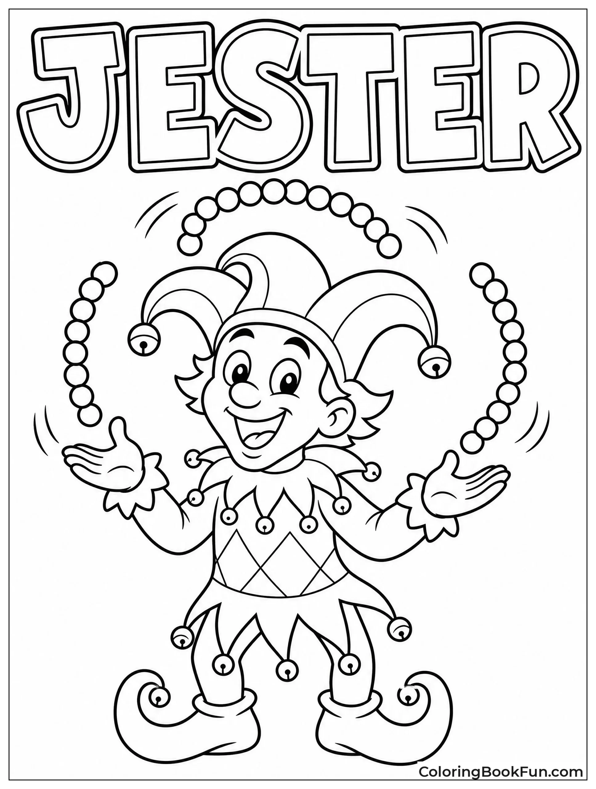 Jester Juggling Colorful Beads