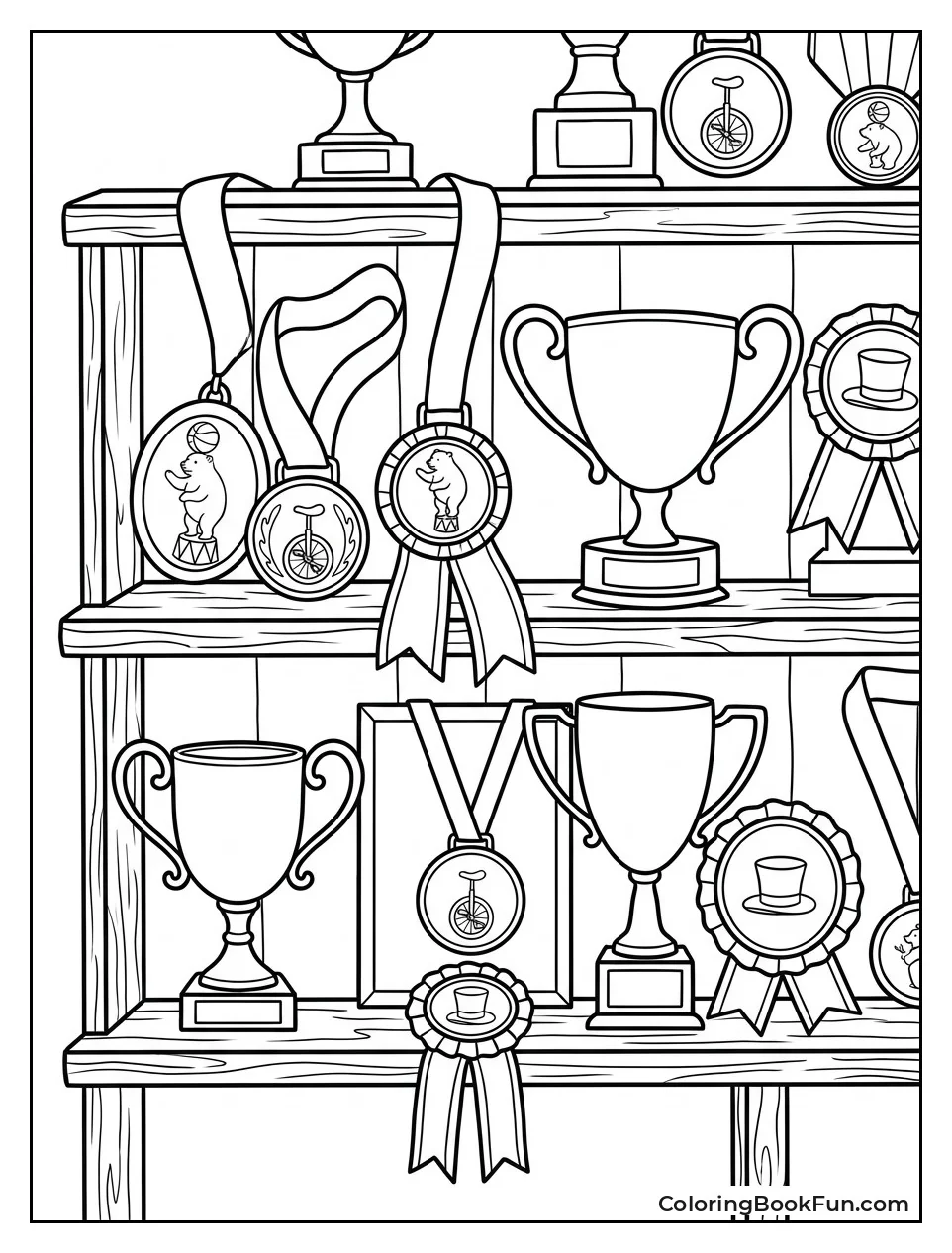 Bear Displays Circus Medals