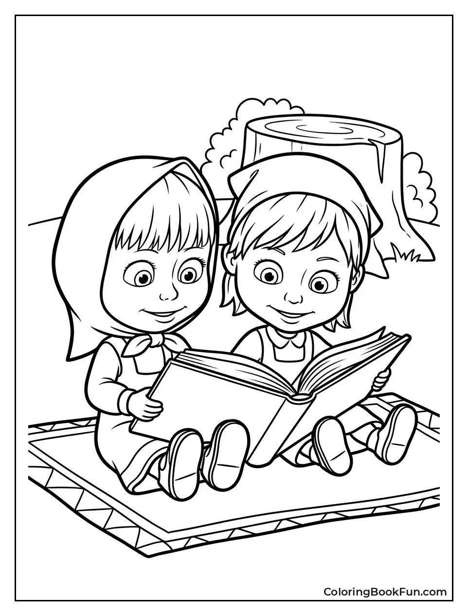 Masha And Dasha Read Book